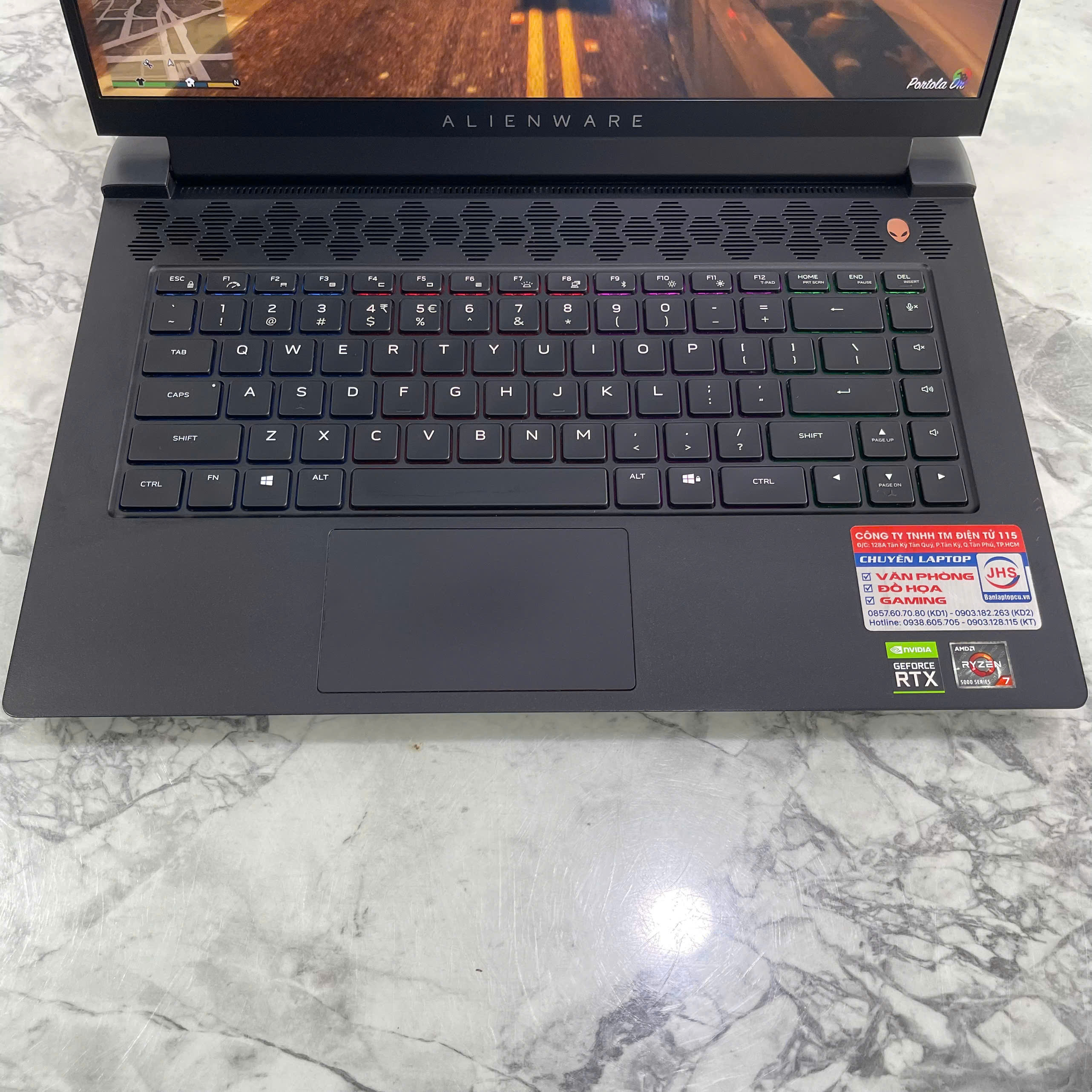 Dell Alienware M15 Ryzen Edition R5 Máy LikeNew Ryzen 7-5800H RAM 16GB SSD 512GB RTX 3060 6GB Màn Hình : 15.6 Inch FHD 165Hz 100% sRGB