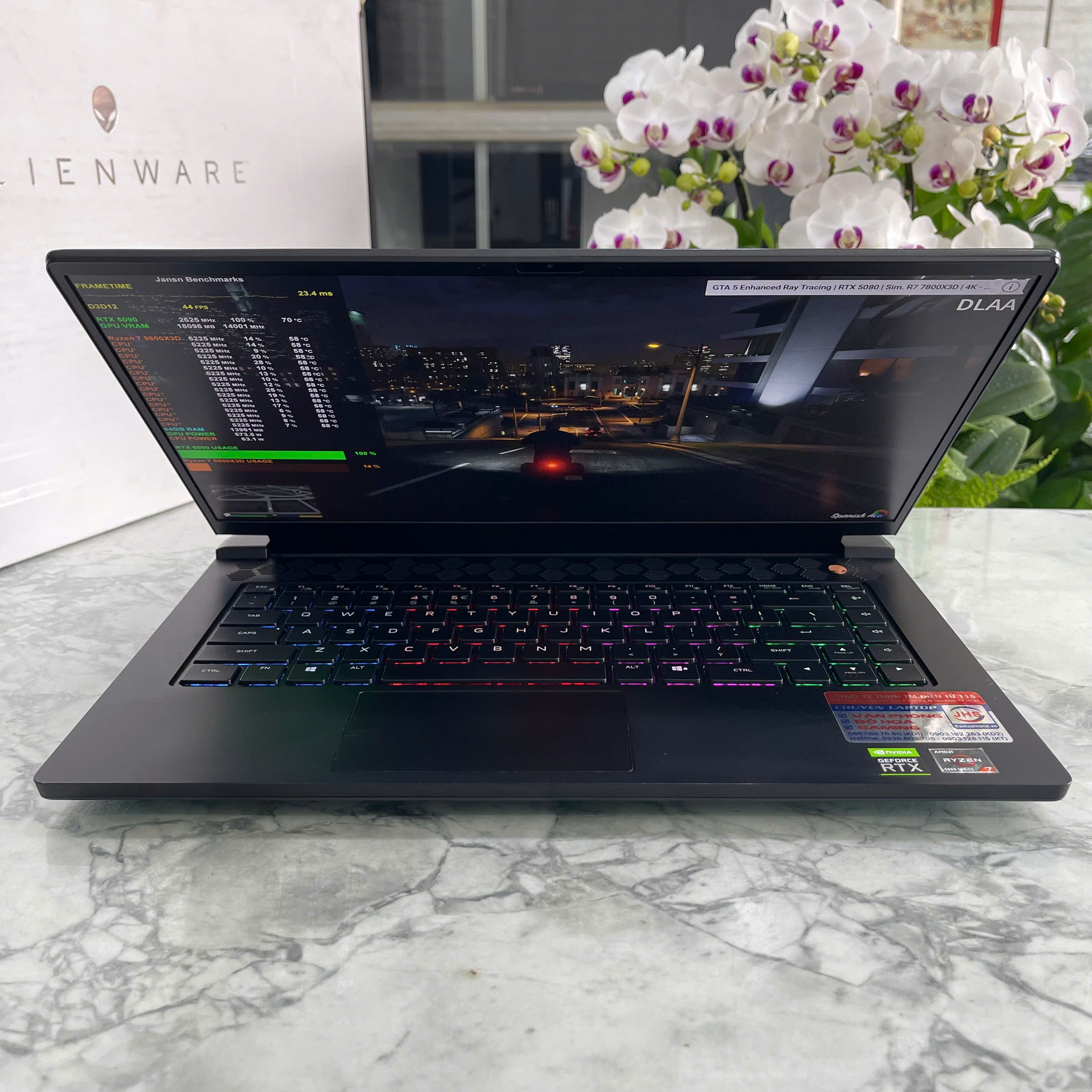 Dell Alienware M15 Ryzen Edition R5 Máy LikeNew Ryzen 7-5800H RAM 16GB SSD 512GB RTX 3060 6GB Màn Hình : 15.6 Inch FHD 165Hz 100% sRGB