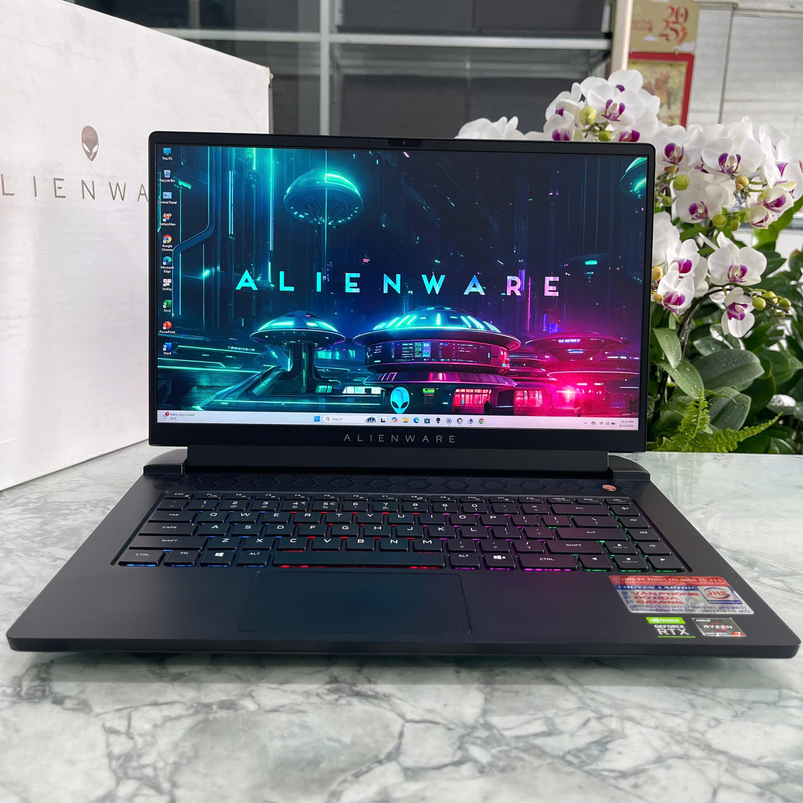 Dell Alienware M15 Ryzen Edition R5 Máy LikeNew Ryzen 7-5800H RAM 16GB SSD 512GB RTX 3060 6GB Màn Hình : 15.6 Inch FHD 165Hz 100% sRGB