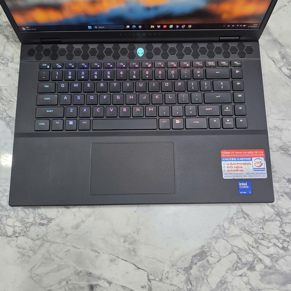 Dell Alienware M16 R2 (2024) CORE ULTRA 7 155H RAM 16GB SSD 1TB RTX 4070 8GB MÀN HÌNH : 16Inch QHD+