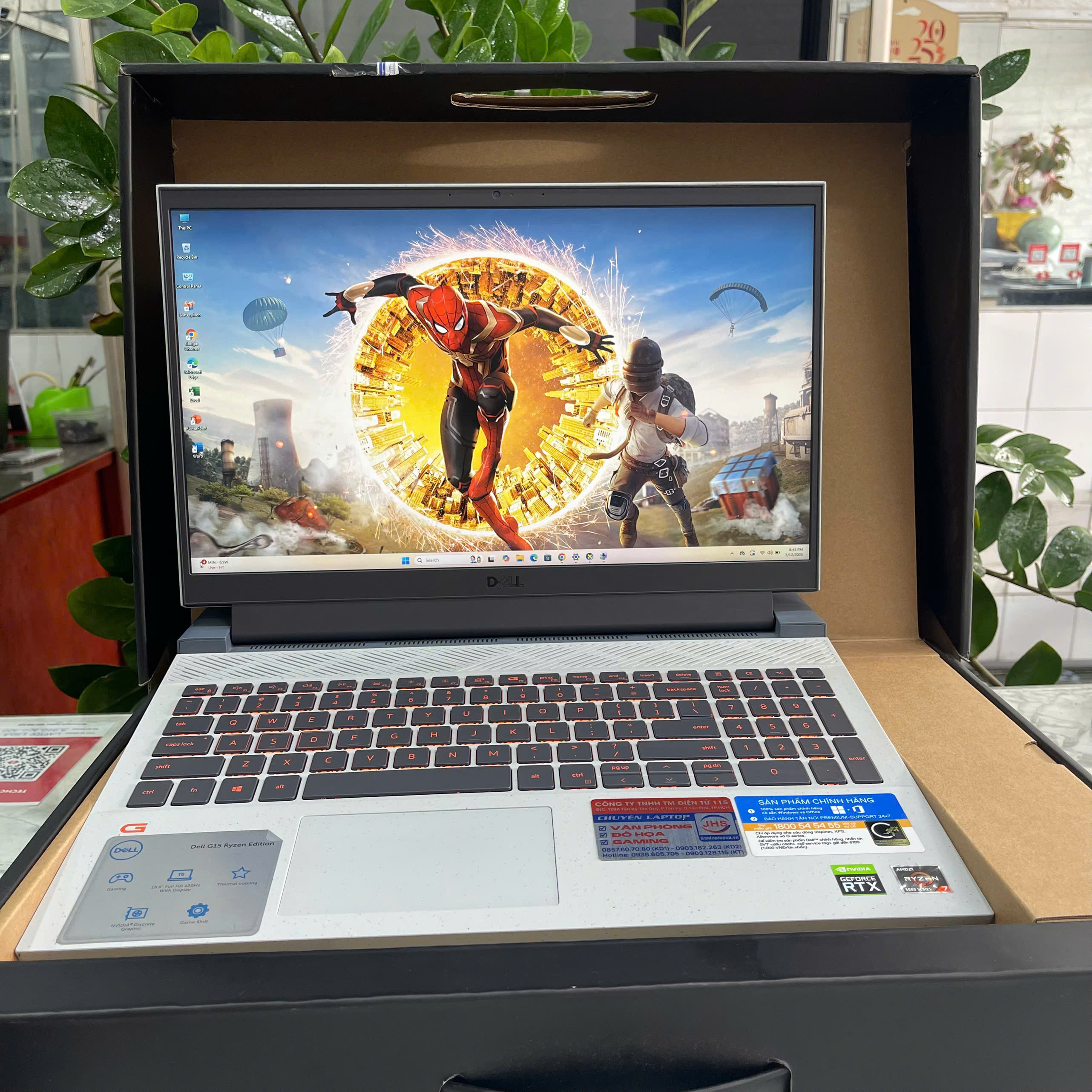  Dell G15 5515 [Like New] Ryzen 7-5800H Ram 16gb Ssd 512gb Nvidia RTX 3050Ti  Màn hình 15.6''IPS Fhd 120Hz