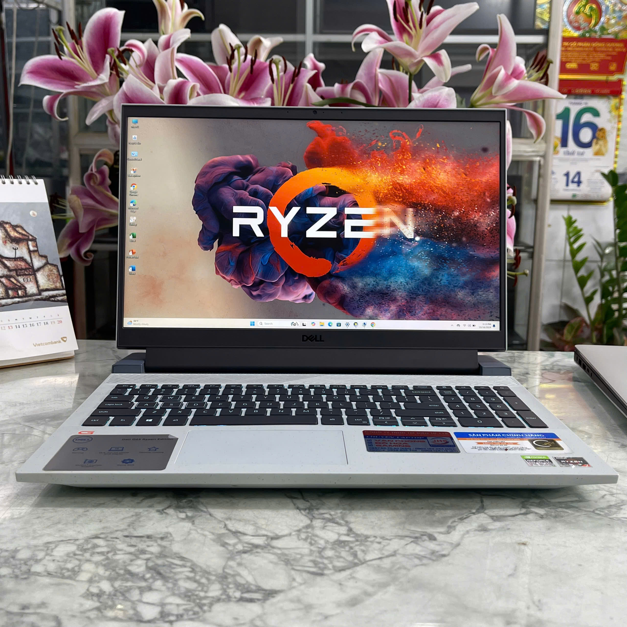  Dell G15 5515 Ryzen 7-5800H Ram 16gb Ssd 512gb Nvidia RTX 3050 Màn hình 15.6''IPS Fhd 120Hz