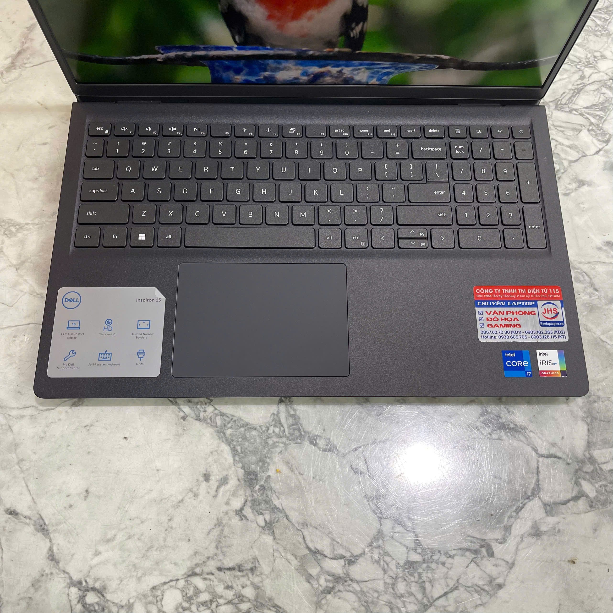 Dell Inspiron 15 3520  Máy LikeNew Core™ I7-1255U Ram 16gb Ssd 512gb Màn Hình : 15.6 Inch FHD IPS