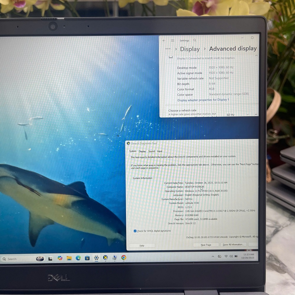 Dell Latitude 3330 CORE I5-1155G7 RAM 8GB SSD 256GB MÀN HÌNH : 13.3 Inch FHD IPS