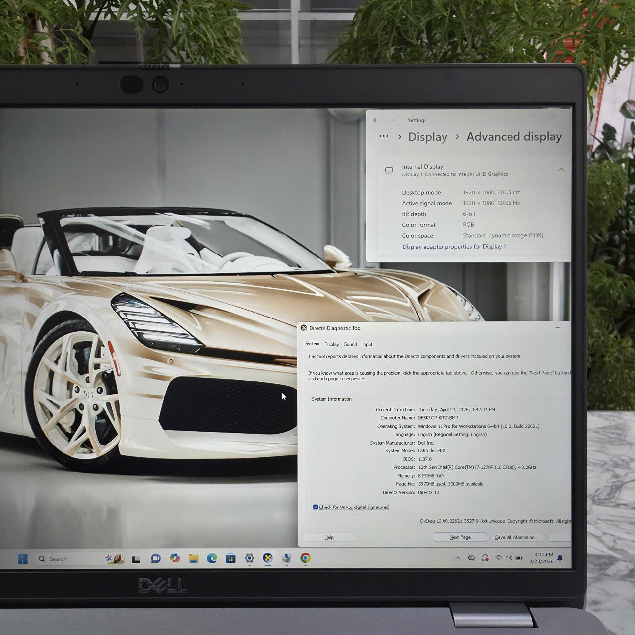 Dell Latitude 5431 CORE I7-1270P RAM 8GB SSD 256GB MÀN HÌNH : 14″ IPS FullHD IPS