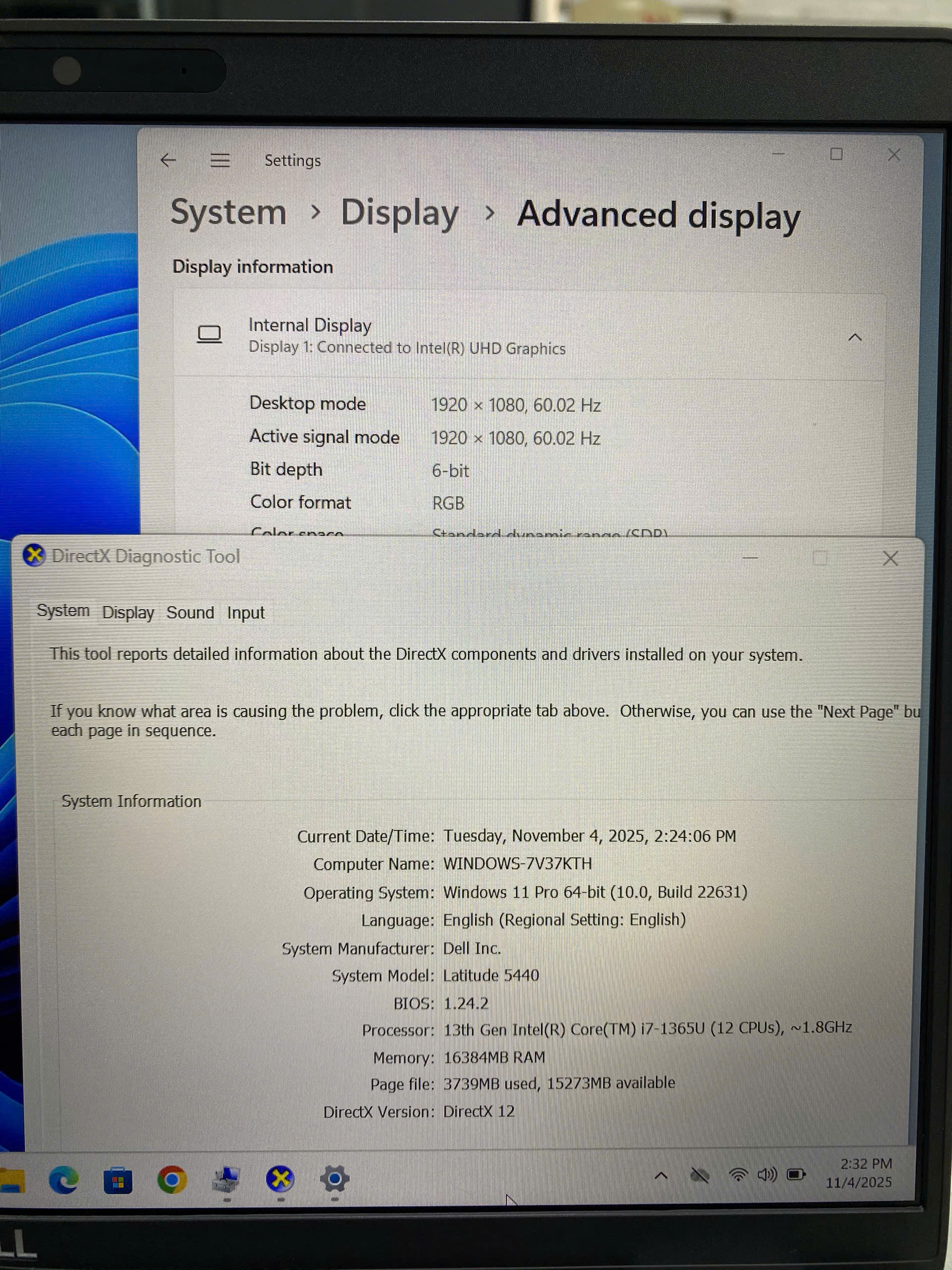 Dell Latitude 5440 CORE I7-1365U RAM 16GB SSD 256GB MÀN HÌNH : 14 Inch FullHD IPS