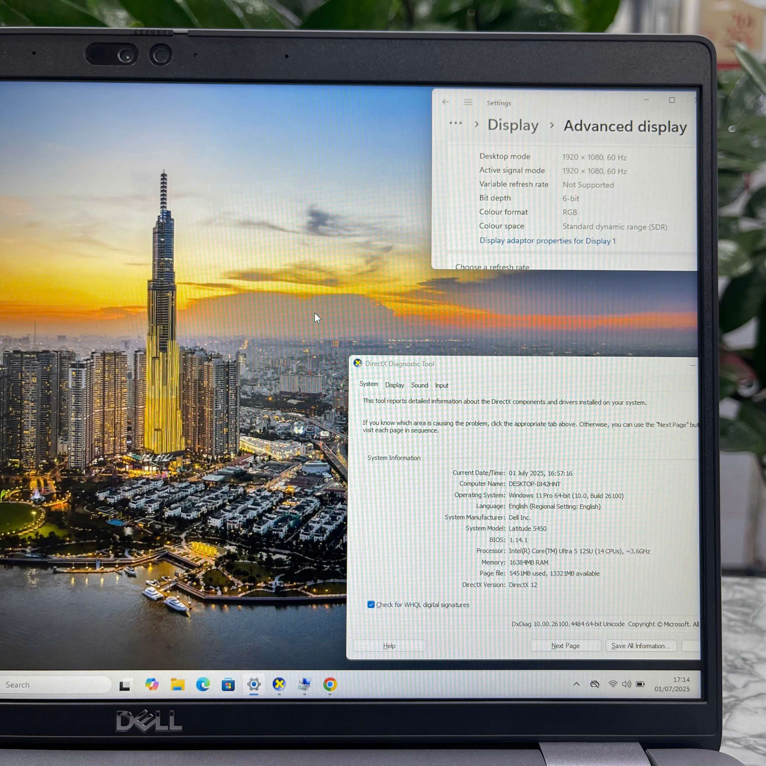 Dell Latitude 5450 (Máy LikeNew-Full Box) Core Ultra 5 125U RAM 16GB SSD 512GB Màn Hình : 14 Inch FullHD