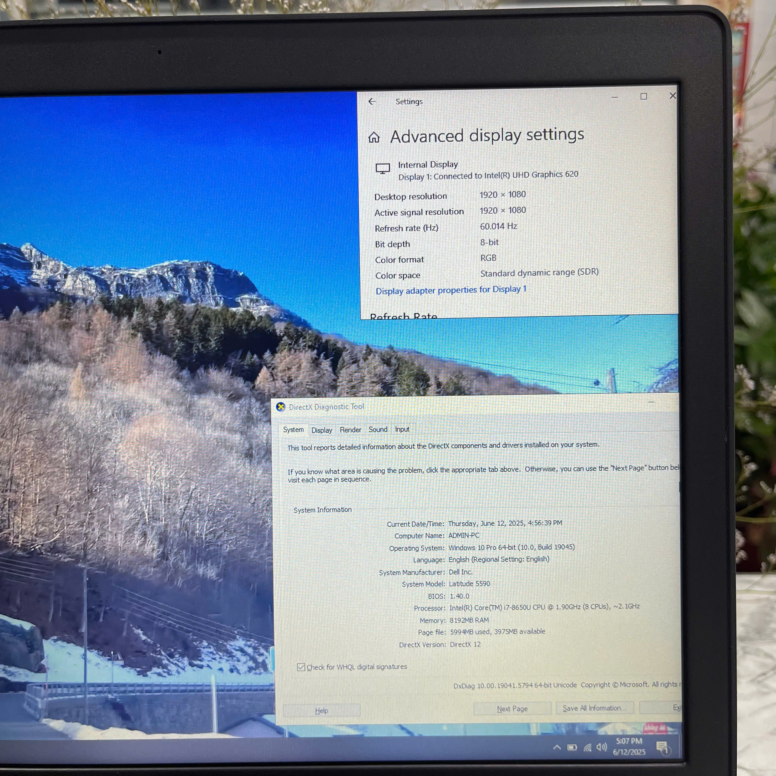 Dell Latitude 5590 Core I7-8650U Ram 8gb Ssd 256gb Card MX130 Màn Hình 15.6″ FULL HD IPS