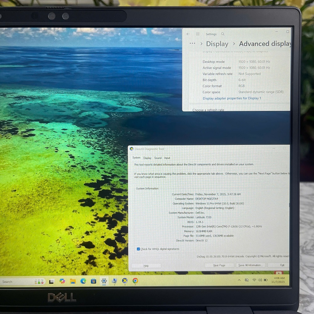 Dell Latitude 7330 CORE I7-1265U  RAM 16GB  SSD 256GB MÀN HÌNH : 13.3 Inch FHD IPS