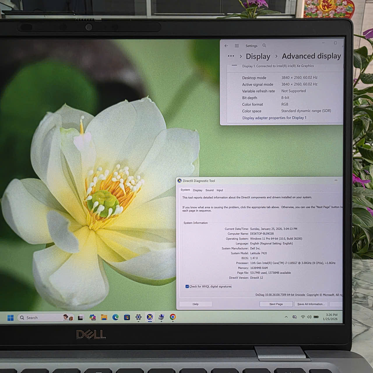 Dell Latitude 7420 Vỏ Nhôm Nguyên Khối CORE I7-1185G7 RAM 16GB SSD 512GB MÀN HÌNH : 14.0''Inch 4K