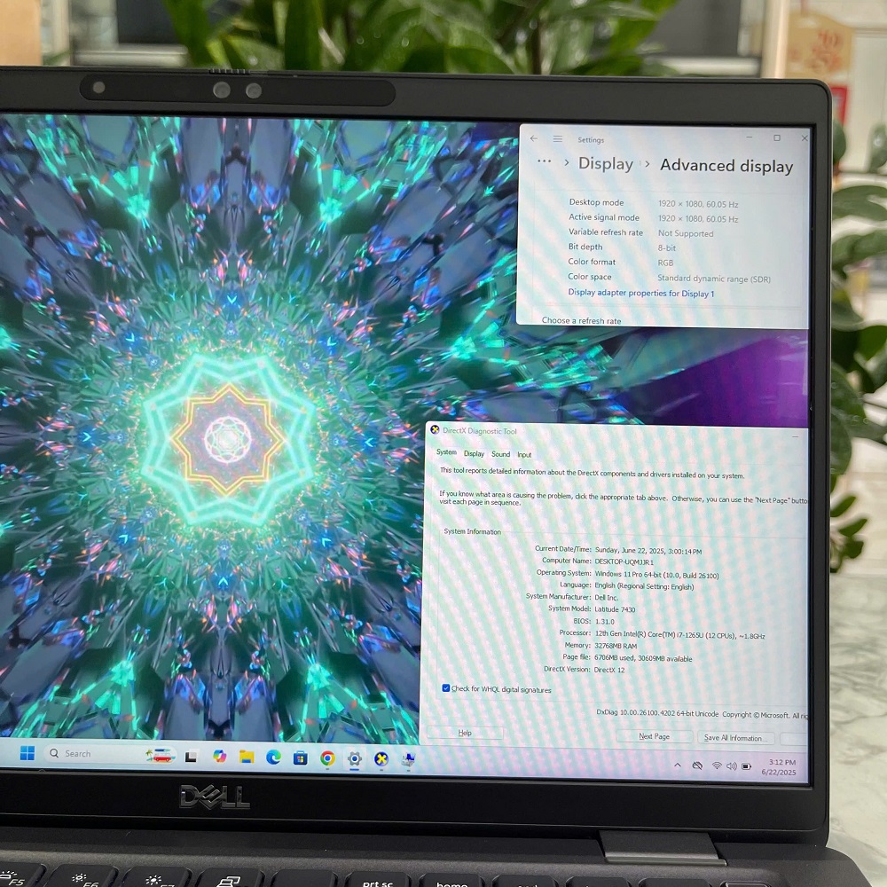 Dell Latitude 7430 CORE I7-1265U RAM 32GB SSD 512GB MÀN HÌNH : 14 Inch FHD IPS