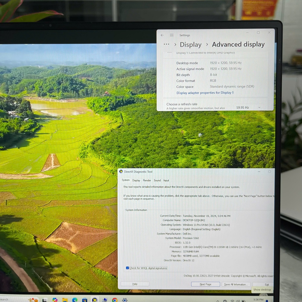 Dell Precision 5560 ( CHUYÊN ĐỒ HỌA GIÁ RẺ ) CORE I9-11950H RAM 32GB SSD 512GB RTX A2000 MÀN HÌNH : 15.6 Inch FHD+