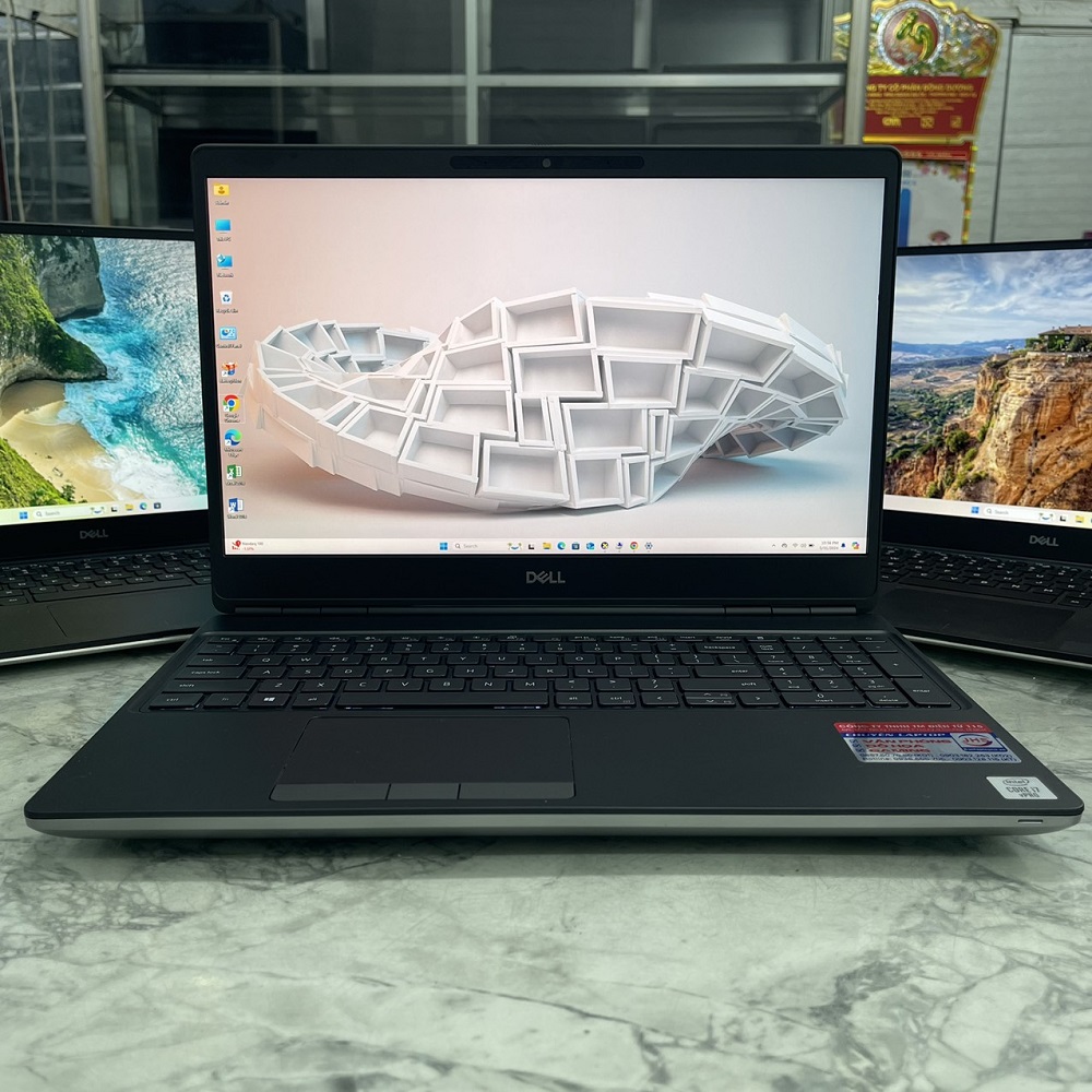 Dell Precision 7550 MÁY TRẠM GIÁ TỐT CORE I7-10850H RAM 16GB SSD 512GB VGA Quadro T1000 MÀN HÌNH : 15.6 Inch Fhd IPS FaceID