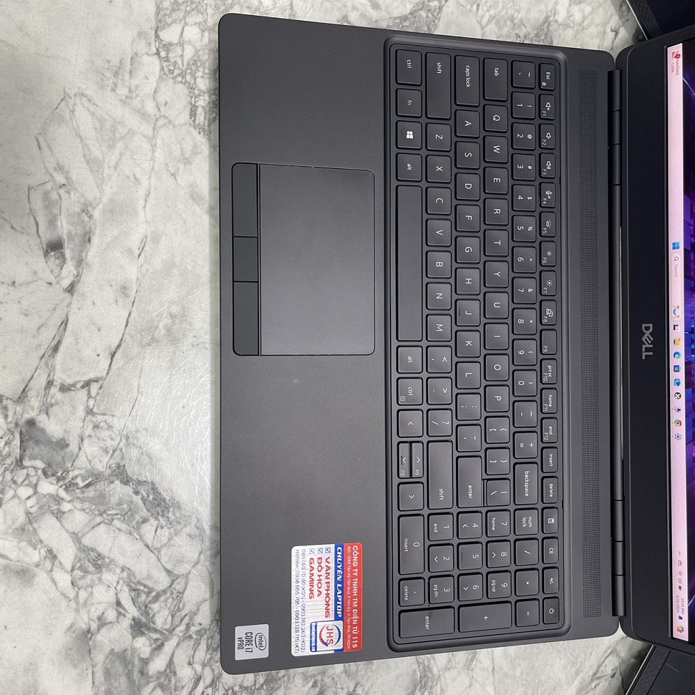 Dell Precision 7550 MÁY TRẠM GIÁ TỐT CORE I7-10850H RAM 16GB SSD 512GB VGA Quadro T1000 MÀN HÌNH : 15.6 Inch Fhd IPS FaceID