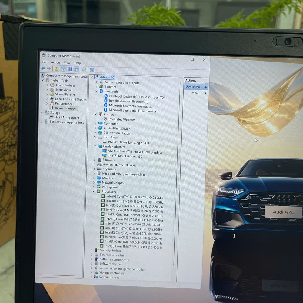 Dell Precision 7740 CORE I7-9850H RAM 16GB SSD 512Gb Radeon Pro WX3200 MÀN HÌNH : 17.3 Inch FHD IPS