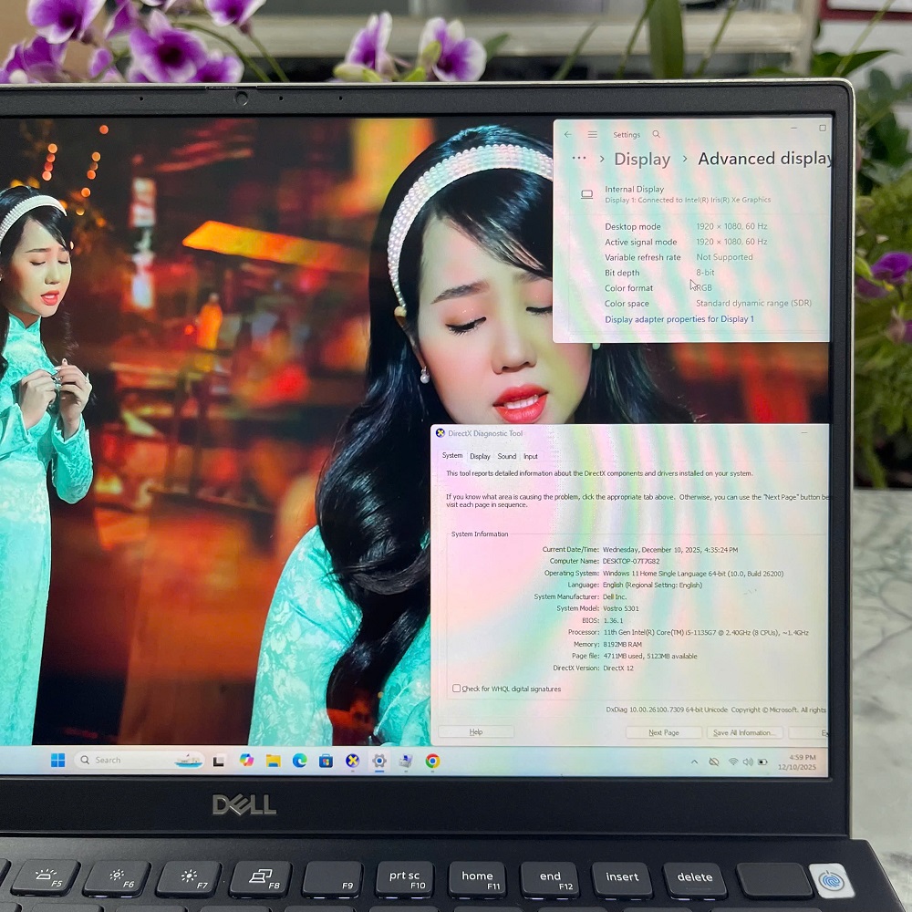 Dell Vostro 5301 Core I5-1135G7 RAM 8GB SSD  256GB  MÀN HÌNH : 14 Inch FHD 