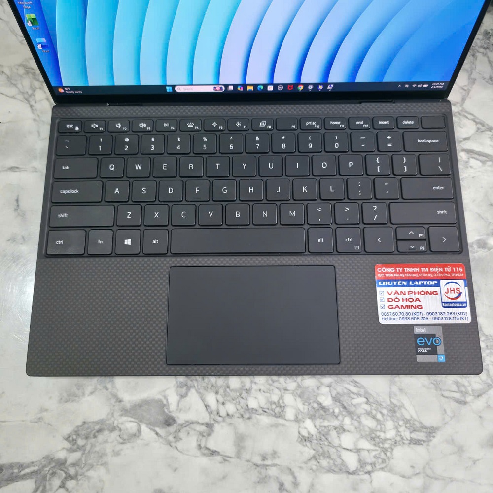 Dell XPS 13 9310 MÀU TRẮNG CORE I7-1195G7 Màn : OLED 3.5K Touch RAM 32GB SSD 1.000GB 
