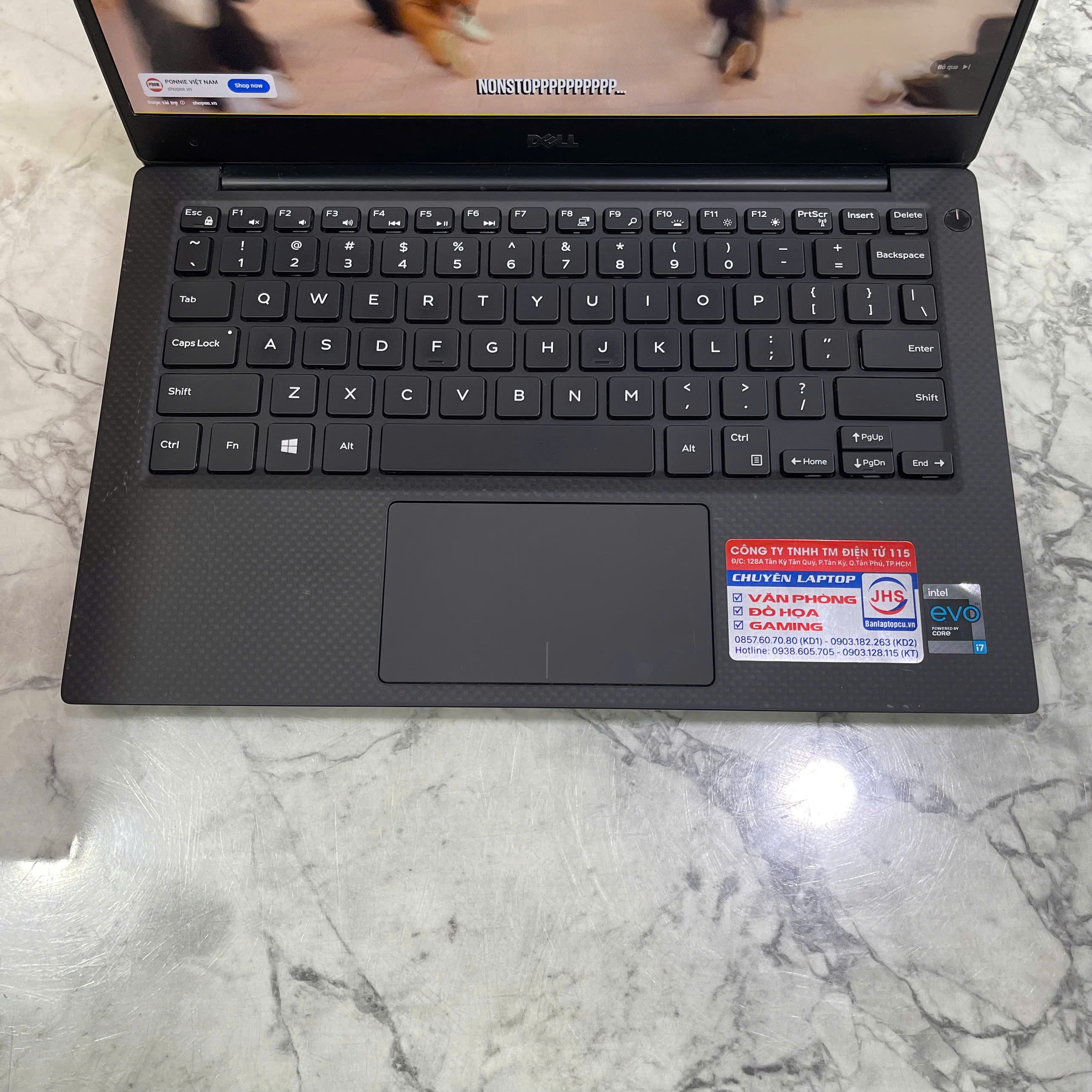 Dell XPS 13 9360 Core I7-8550U Ram 8Gb Ssd 256Gb Màn Hình 13.3 Inch FHD 