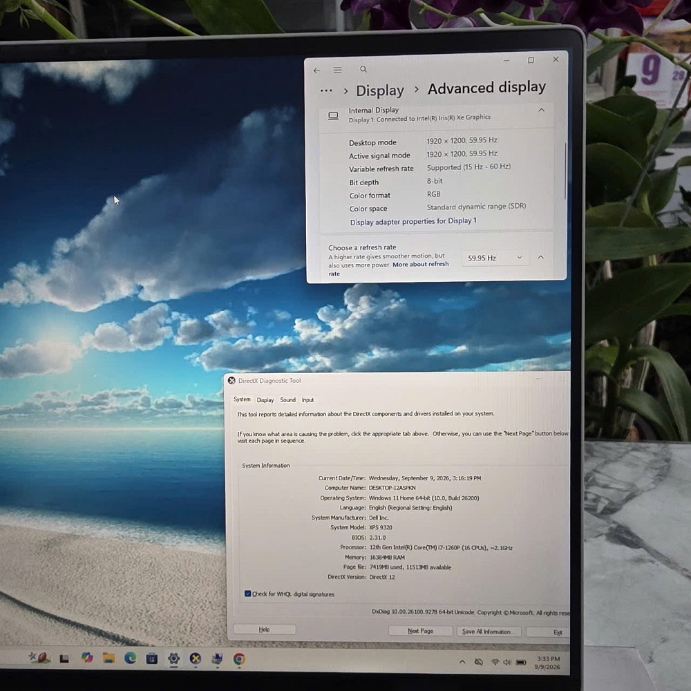 Dell XPS 13 Plus 9320 CORE I7-1260P RAM 16GB SSD 512GB MÀN HÌNH : 13.4″FHD+ 500-nit