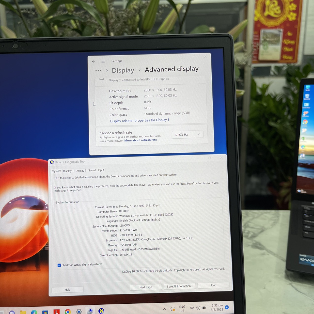Đồ Họa - Gaming Lenovo ThinkPad P16 Gen1 Core I7-12850HX Ram 64gb Ssd 1.000gb Và 500gb Ssd  Card RTX A3000 12GB GDDR6  Màn Hình 16" QHD.