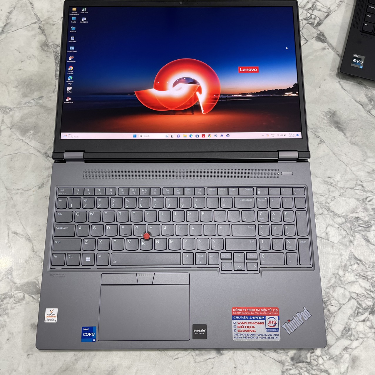 Đồ Họa - Gaming Lenovo ThinkPad P16 Gen1 Core I7-12850HX Ram 64gb Ssd 1.000gb Và 500gb Ssd  Card RTX A3000 12GB GDDR6  Màn Hình 16" QHD.