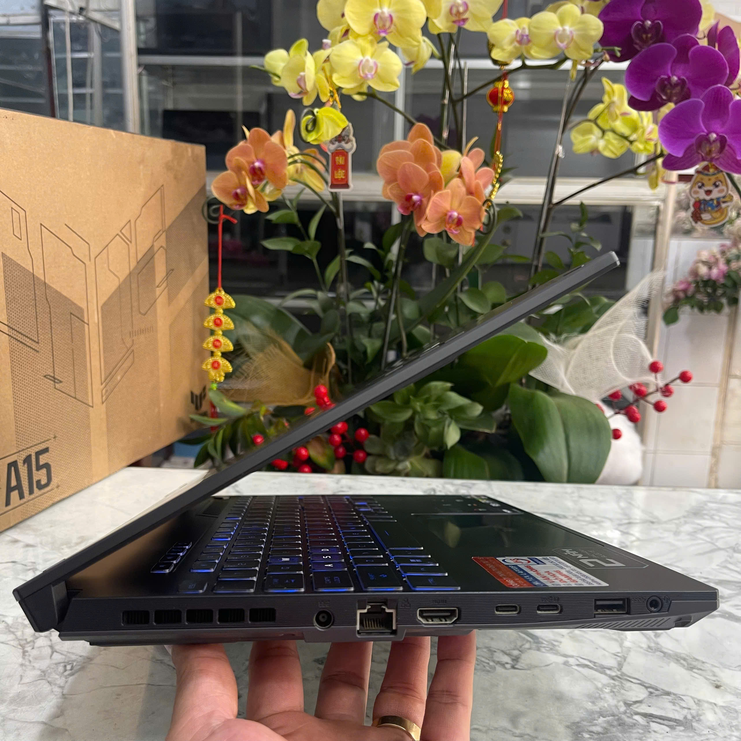  Gaming Asus TUF A15 FA507NV (Máy LikeNew-Còn Bảo Hành Hãng) Ryzen 7-7735HS Ram 8GB Ssd 512GB Card RTX 4060 8GB Màn Hình 15.6 FHD IPS, 100% sRGB & 144Hz