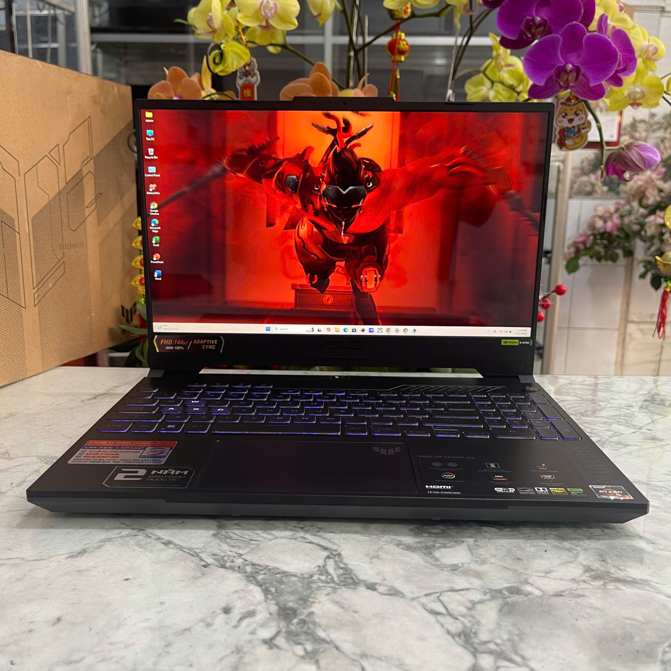  Gaming Asus TUF A15 FA507NV (Máy LikeNew-Còn Bảo Hành Hãng) Ryzen 7-7735HS Ram 8GB Ssd 512GB Card RTX 4060 8GB Màn Hình 15.6 FHD IPS, 100% sRGB & 144Hz