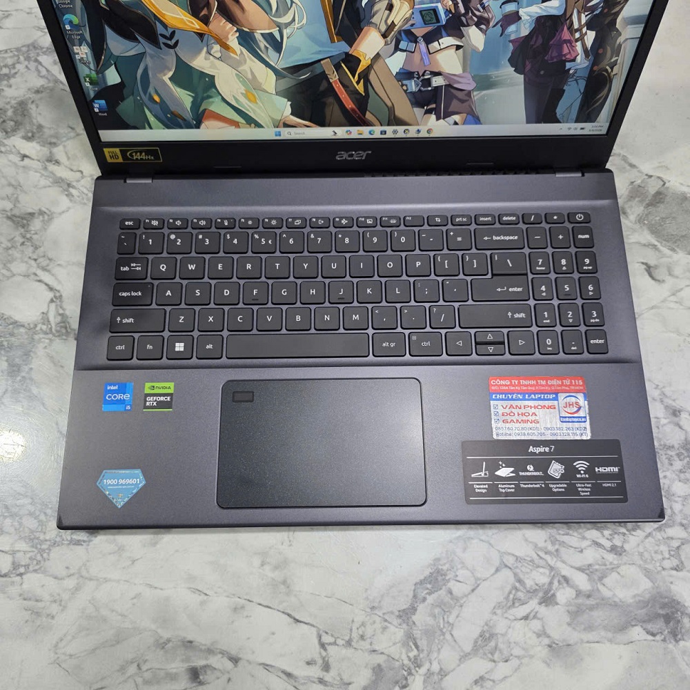 Gaming - Đồ Họa ACER Aspire 7 A715 76G 5806 CORE I5-12450H RAM 16GB SSD 512GB RTX 3050 4GB GDDR6 MÀN HÌNH : 15.6''IPS 144Hz