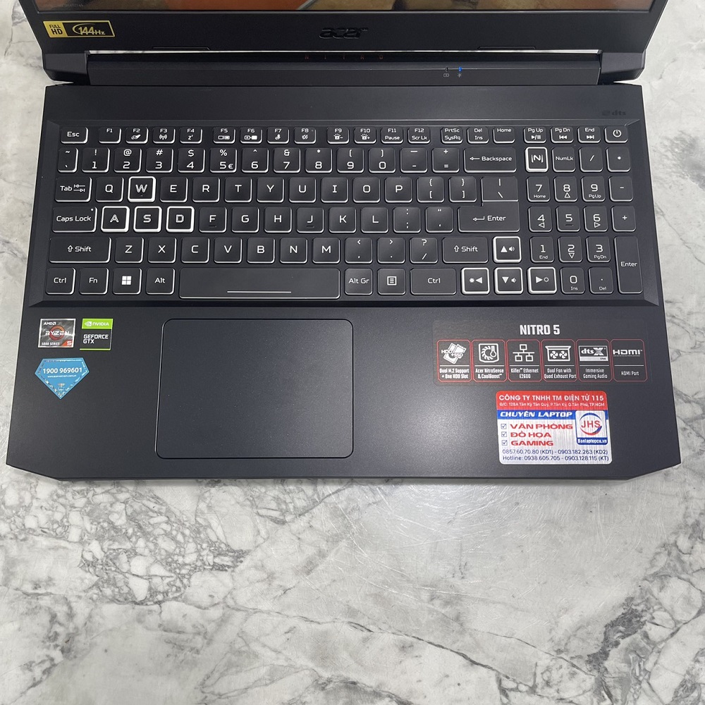 Gaming - Đồ Họa Acer Nitro 5 AN515-45-R6EV Ryzen 5-5600H SSD 512GB RAM 8GB GTX 1650 4GB MÀN HÌNH : 15.6''Inch IPS 144Hz