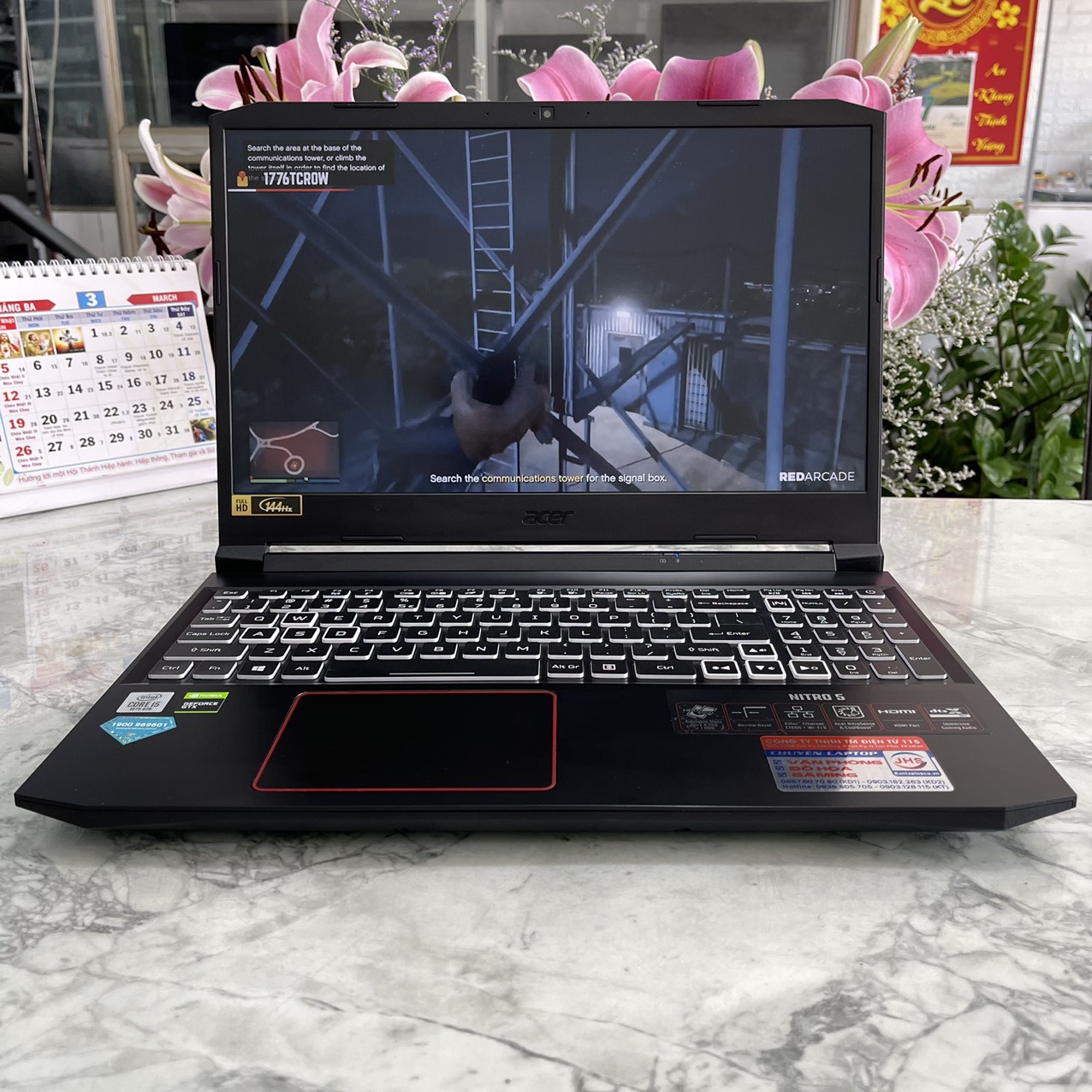 Gaming - Đồ Họa  Acer Nitro 5 AN515-55-5923 Core I5-10300H  Ram 8gb Ssd 512gb Card NVIDIA GeForce GTX 1650 Ti / Màn Hình 15.6″ FHD 144Hz 