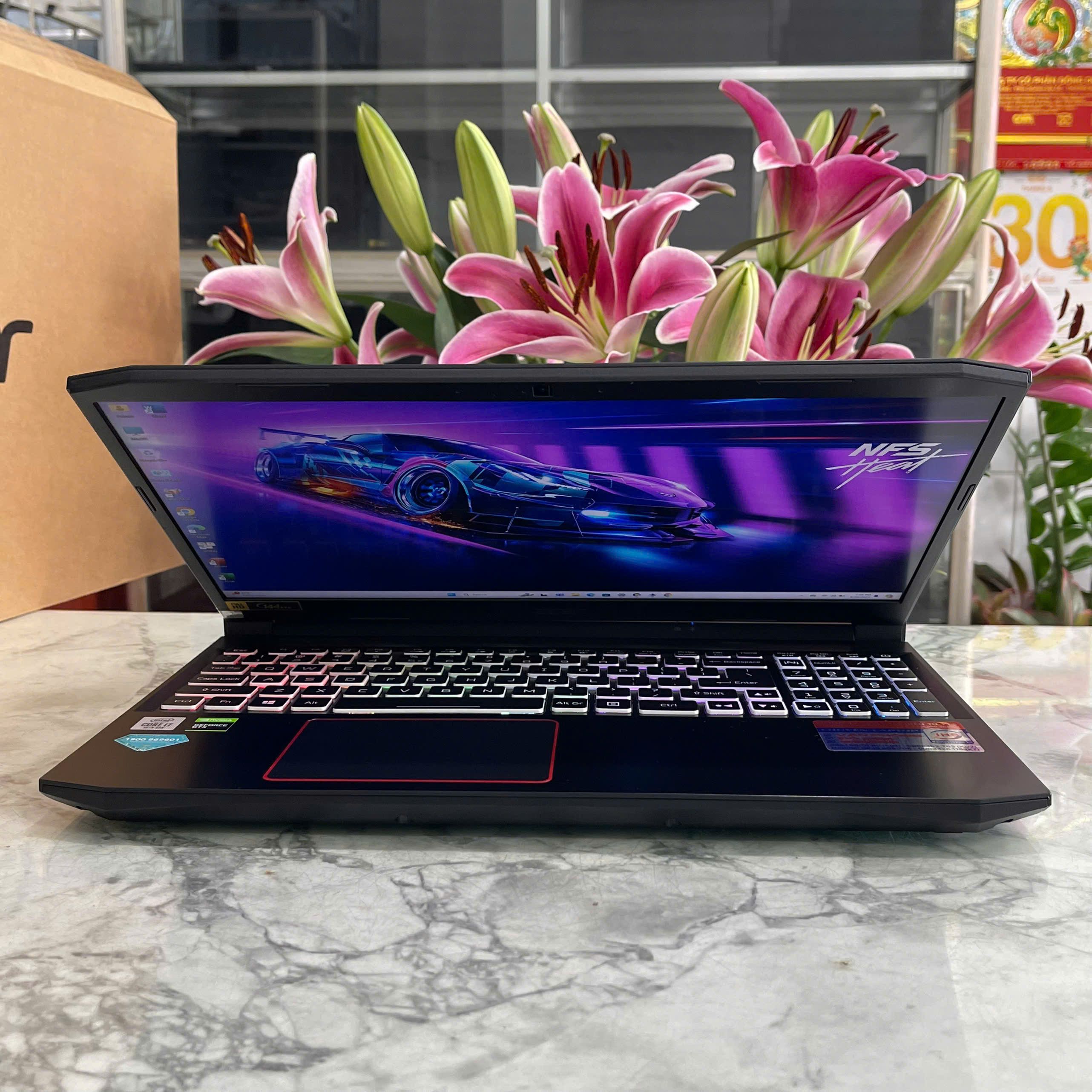 Gaming - Đồ Họa  Acer Nitro 5 AN515-55-77P9  Core I7-10750H Ram 8gb Ssd 512gb Nvidia GTX 1650Ti 4GB Màn Hình 15.6″ FHD IPS 144Hz.