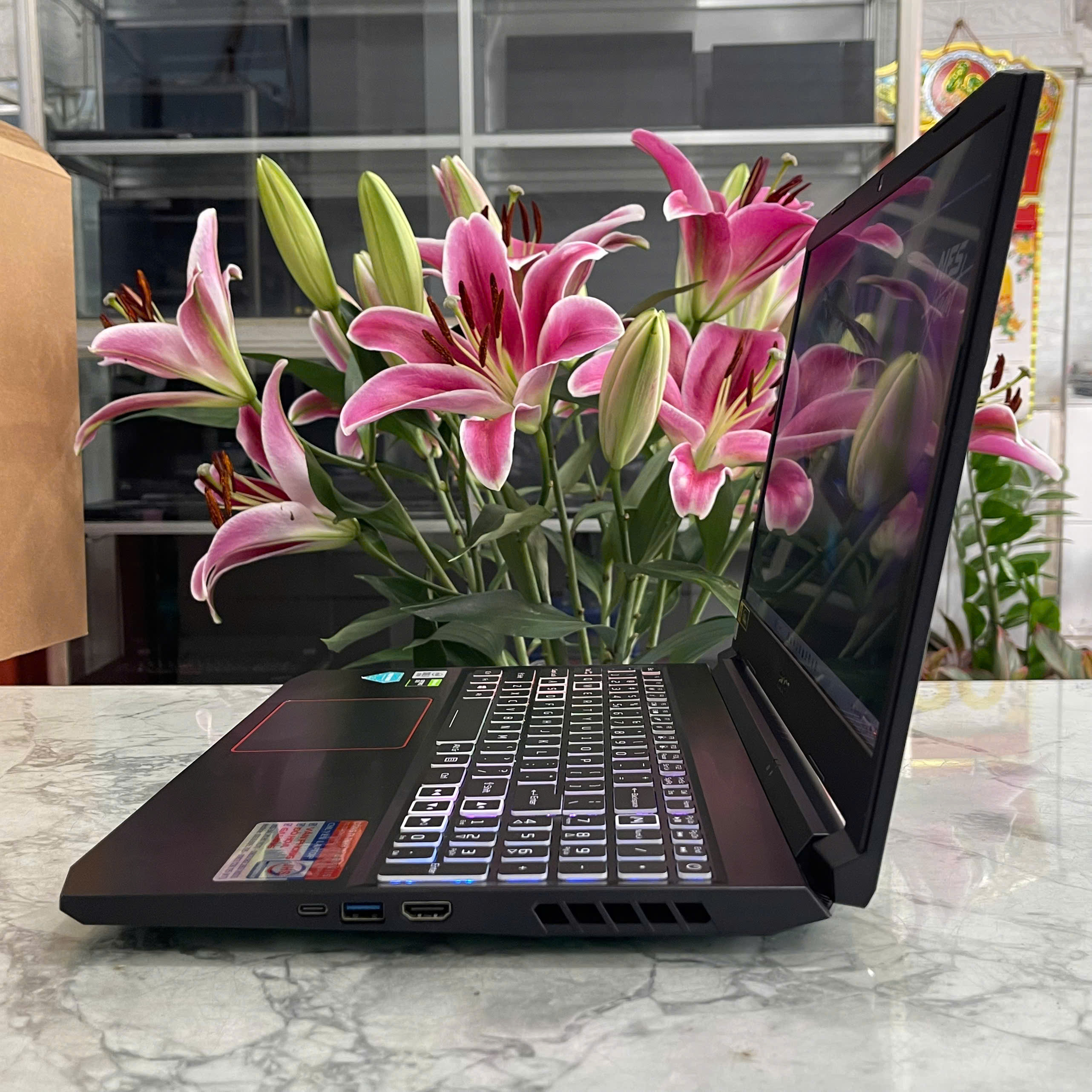 Gaming - Đồ Họa  Acer Nitro 5 AN515-55-77P9  Core I7-10750H Ram 8gb Ssd 512gb Nvidia GTX 1650Ti 4GB Màn Hình 15.6″ FHD IPS 144Hz.