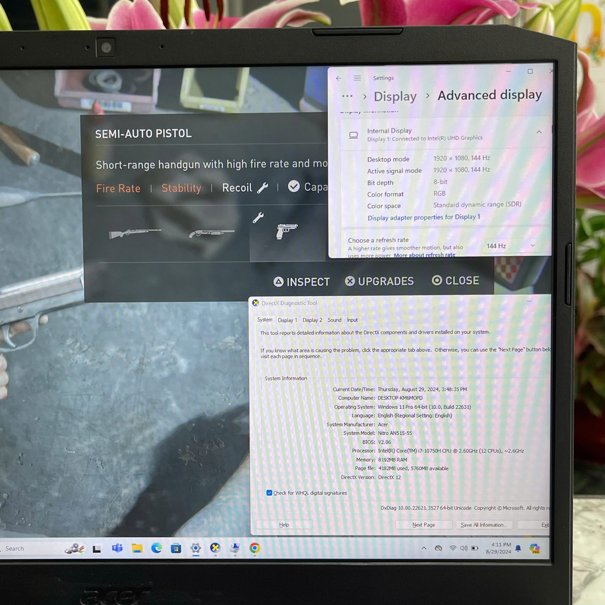 Gaming - Đồ Họa  Acer Nitro 5 AN515-55-77P9  Core I7-10750H Ram 8gb Ssd 512gb Nvidia GTX 1650Ti 4GB Màn Hình 15.6″ FHD IPS 144Hz.