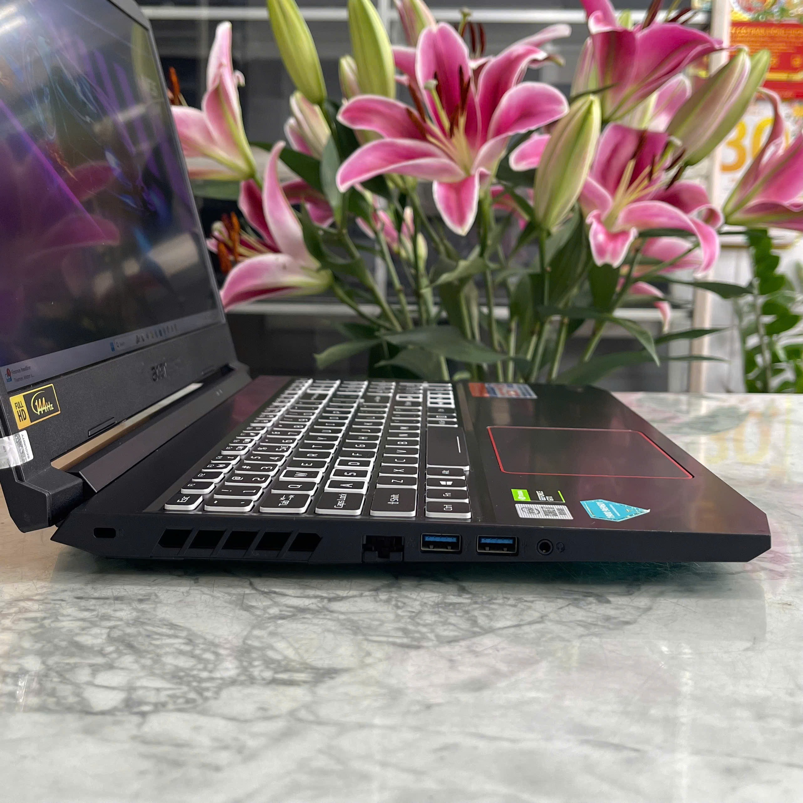 Gaming - Đồ Họa  Acer Nitro 5 AN515-55-77P9  Core I7-10750H Ram 8gb Ssd 512gb Nvidia GTX 1650Ti 4GB Màn Hình 15.6″ FHD IPS 144Hz.
