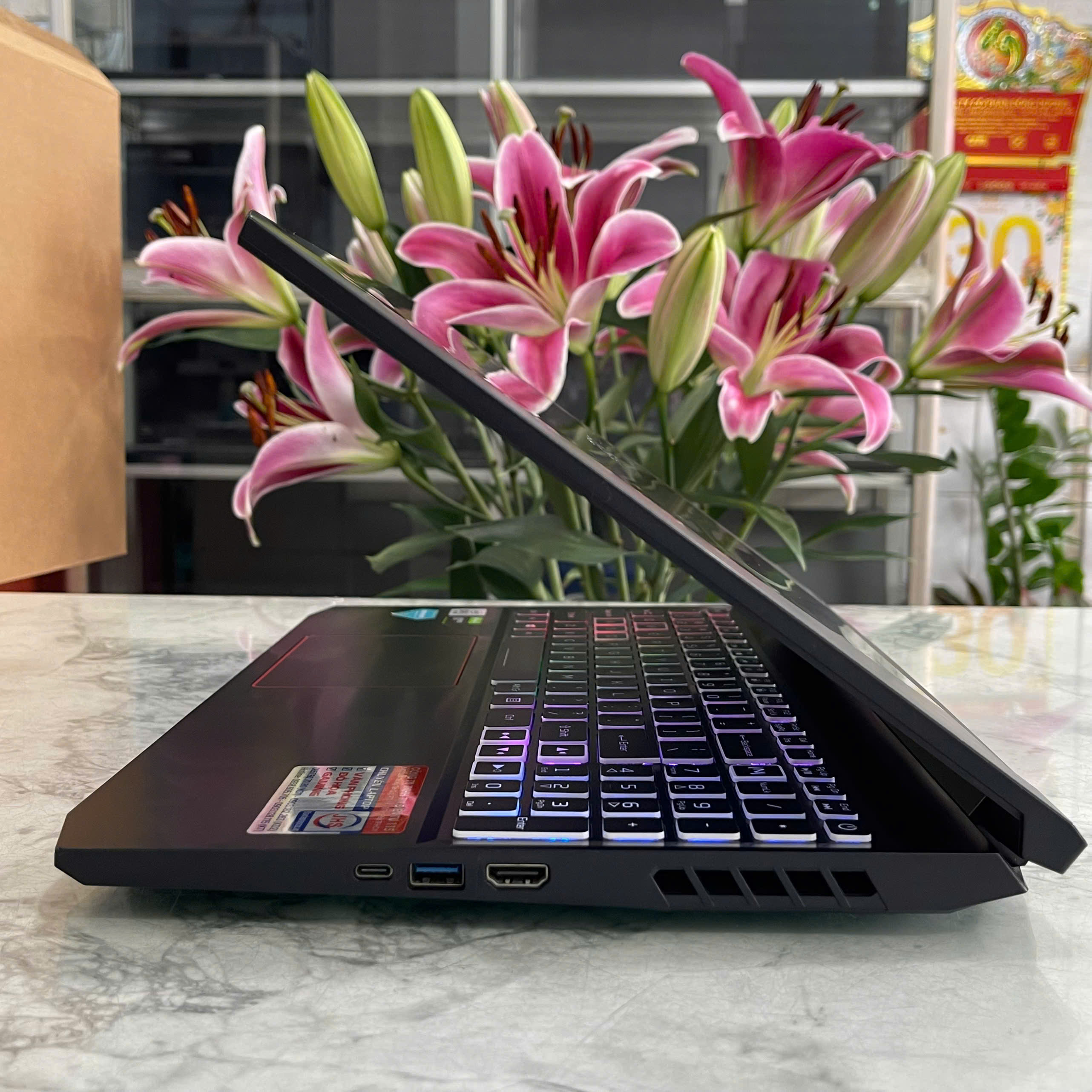 Gaming - Đồ Họa  Acer Nitro 5 AN515-55-77P9  Core I7-10750H Ram 8gb Ssd 512gb Nvidia GTX 1650Ti 4GB Màn Hình 15.6″ FHD IPS 144Hz.