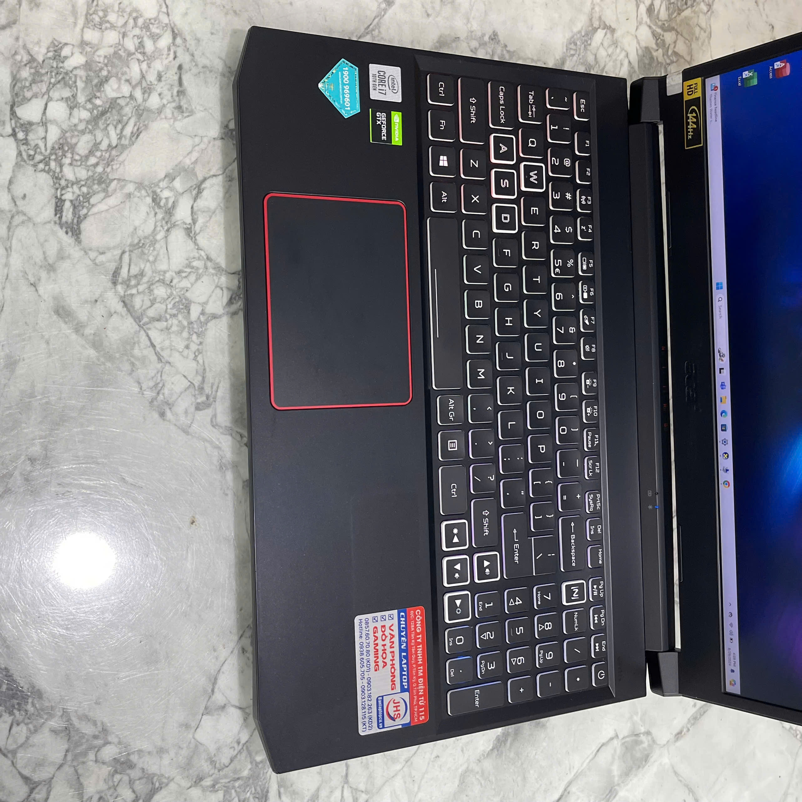 Gaming - Đồ Họa  Acer Nitro 5 AN515-55-77P9  Core I7-10750H Ram 8gb Ssd 512gb Nvidia GTX 1650Ti 4GB Màn Hình 15.6″ FHD IPS 144Hz.