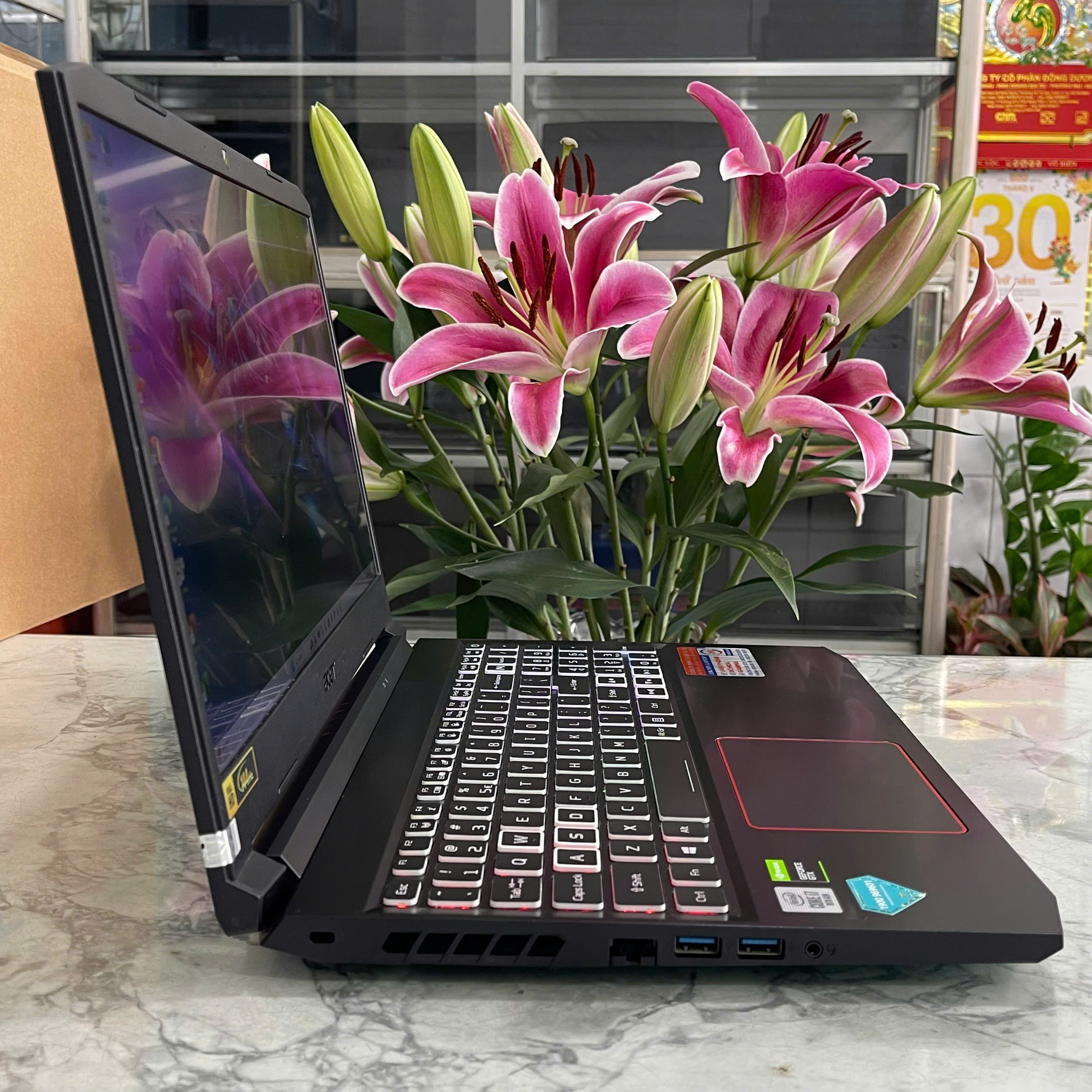 Gaming - Đồ Họa  Acer Nitro 5 AN515-55-77P9  Core I7-10750H Ram 8gb Ssd 512gb Nvidia GTX 1650Ti 4GB Màn Hình 15.6″ FHD IPS 144Hz.
