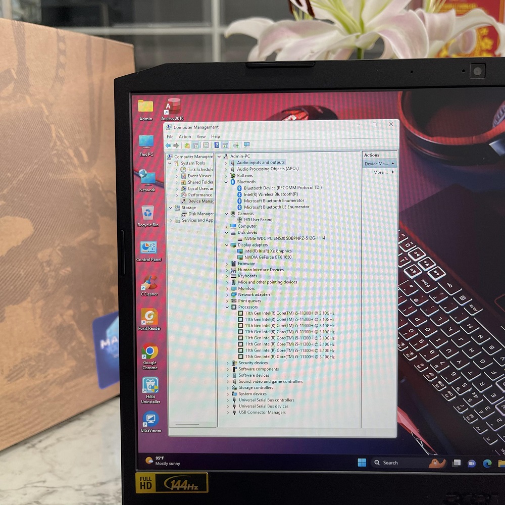 Gaming - Đồ Họa ACER Nitro 5 AN515-56-51N4 CORE I5-11300H RAM 16GB SSD 512GB GTX 1650(4Gb) MÀN HÌNH : 15.6″ FHD IPS 144Hz