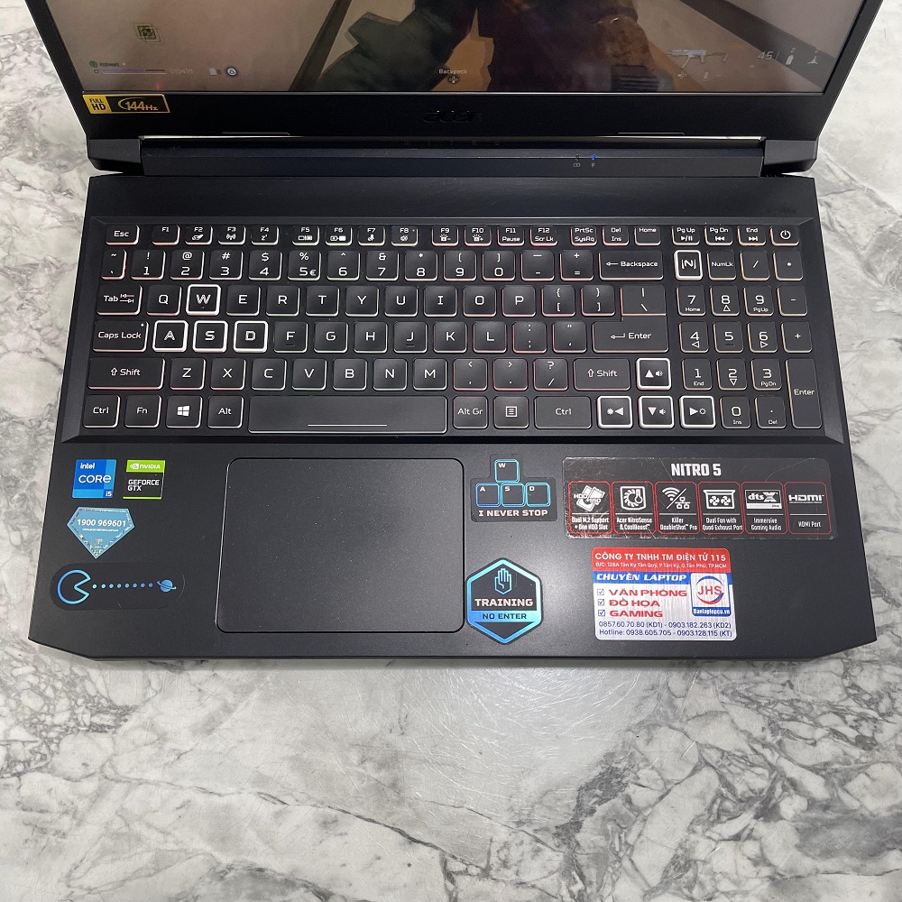 Gaming - Đồ Họa ACER Nitro 5 AN515-56-51N4 CORE I5-11300H RAM 16GB SSD 512GB GTX 1650(4Gb) MÀN HÌNH : 15.6″ FHD IPS 144Hz