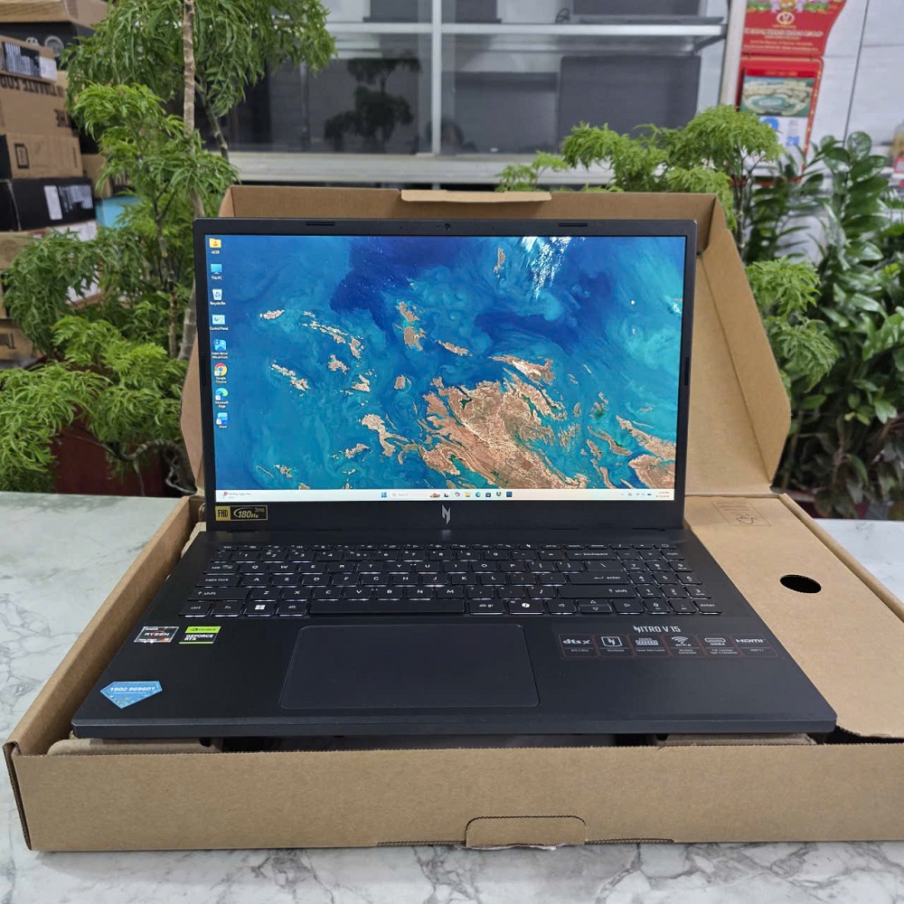 Gaming - Đồ Họa Acer Nitro V ANV15-41-R9M1 (LikeNew-Bảo Hành Hãng 2028 ) RYZEN 5 7535HS RAM 16GB SSD 512GB RTX™ 3050 6GB GDDR6 VRAM MÀN HÌNH : 15.6 Inch 144Hz 