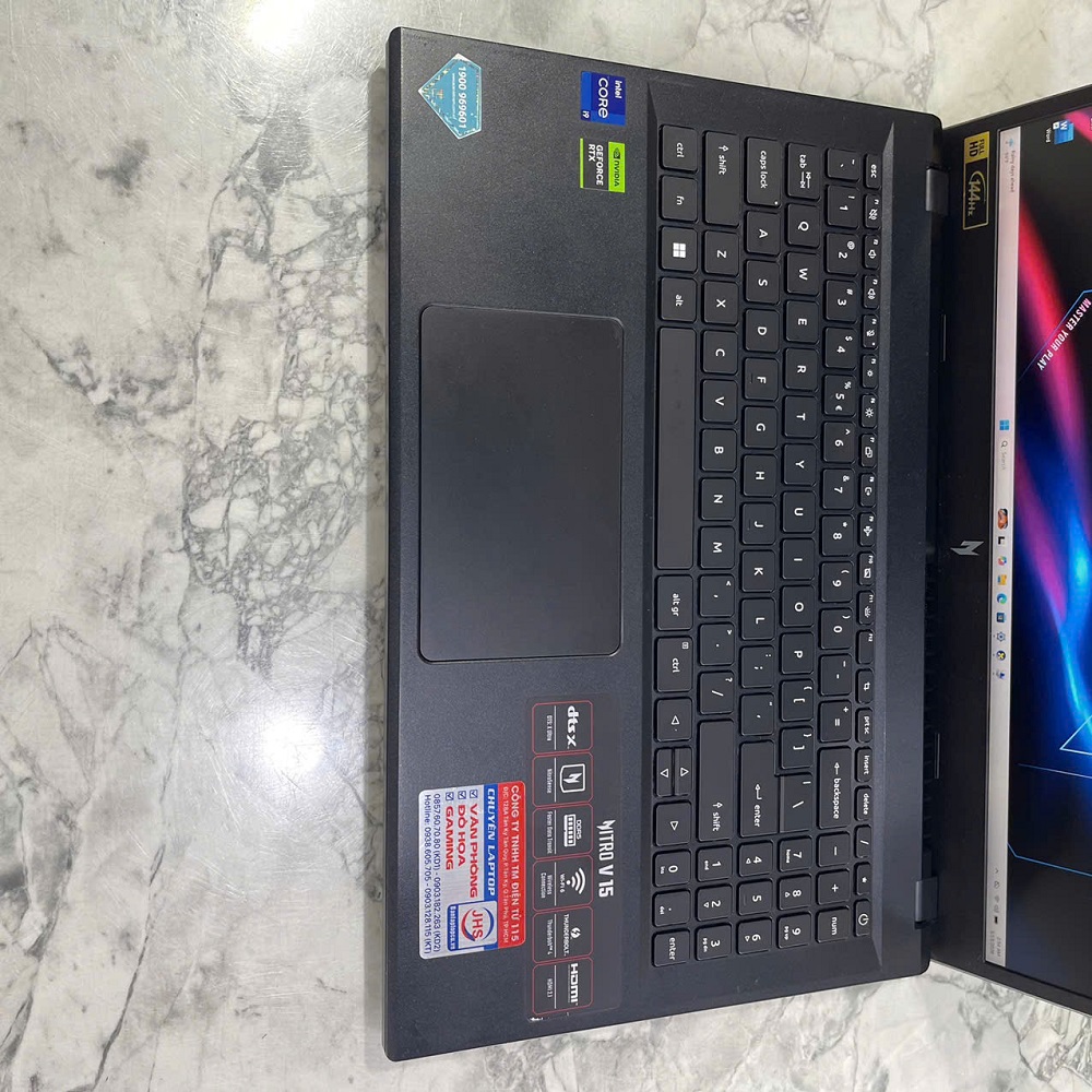 Gaming - Đồ Họa Acer Nitro V ANV15-51-91T5 CORE I9-13900H RTX4060 8GB GDDR6 RAM 16GB SSD 512GB MÀN HÌNH : 15.6 Inch FHD IPS 144Hz