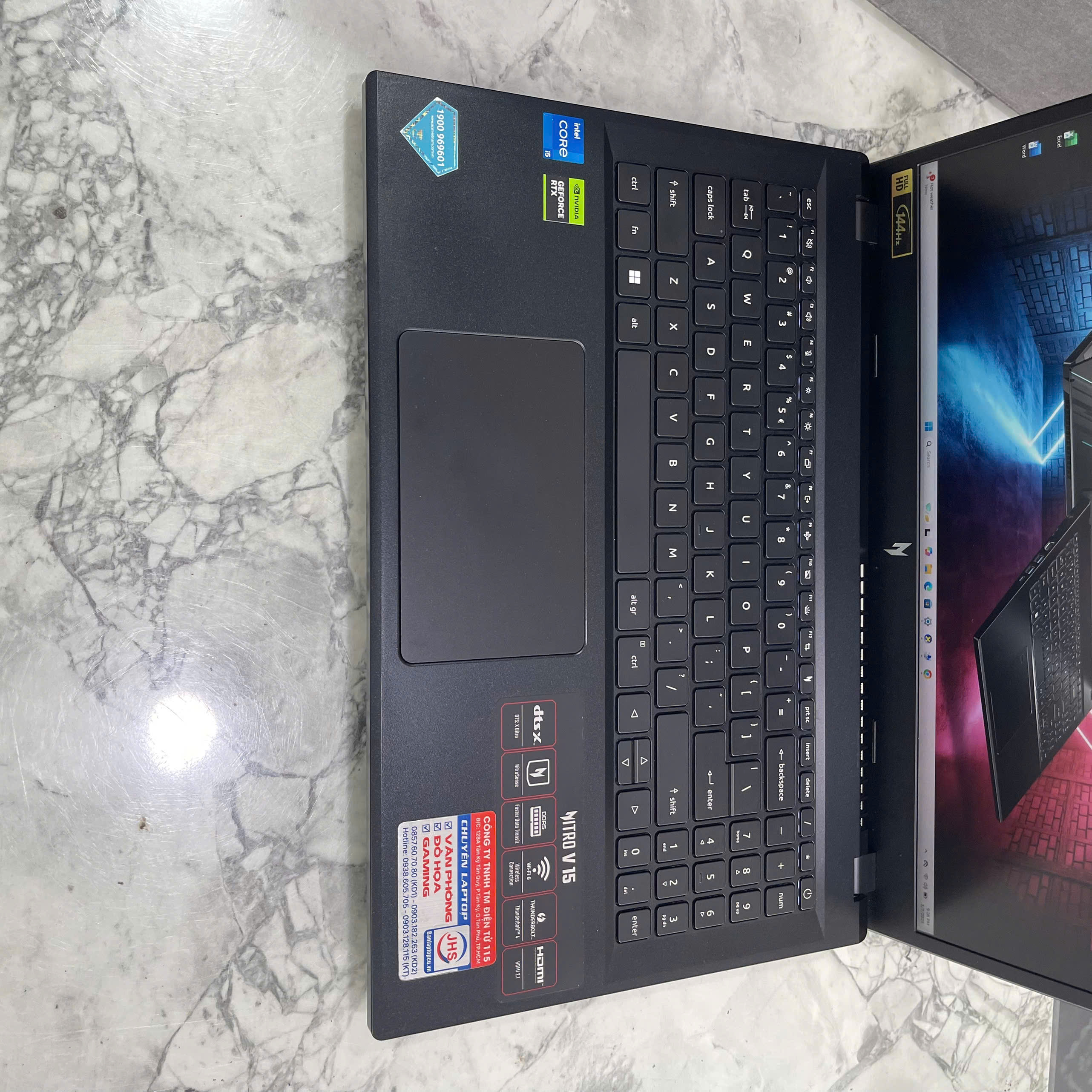 Gaming - Đồ Họa Acer Nitro V ANV15-51 Core I5-13420H Ram 16GB Ssd 512GB RTX™ 2050 Màn Hình : 15.6 Inch FHD IPS 144Hz 45%NTSC