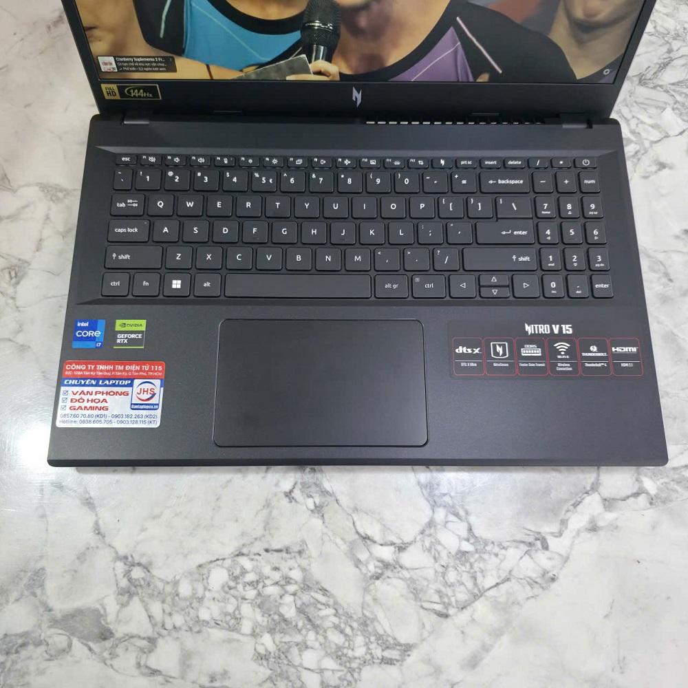 Gaming - Đồ Họa Acer Nitro V ANV15-51 Máy LikeNew RTX™ 4050 6GB GDDR6 CORE I7-13620H RAM 16GB SSD 512GB MÀN HÌNH : 15.6 Inch FHD IPS 144Hz