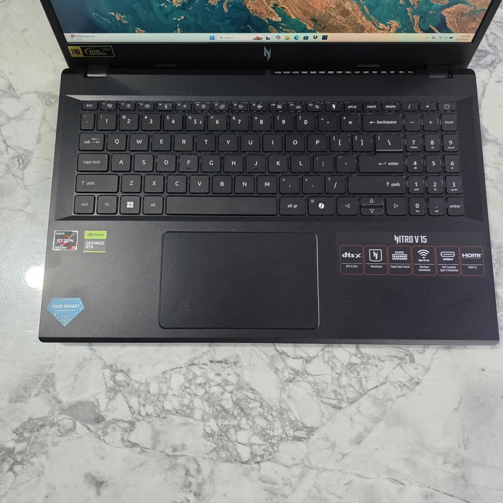 Gaming - Đồ Họa Acer Nitro V ANV15-41-R9M1 (LikeNew-Bảo Hành Hãng 2028 ) RYZEN 5 7535HS RAM 16GB SSD 512GB RTX™ 3050 6GB GDDR6 VRAM MÀN HÌNH : 15.6 Inch 144Hz 