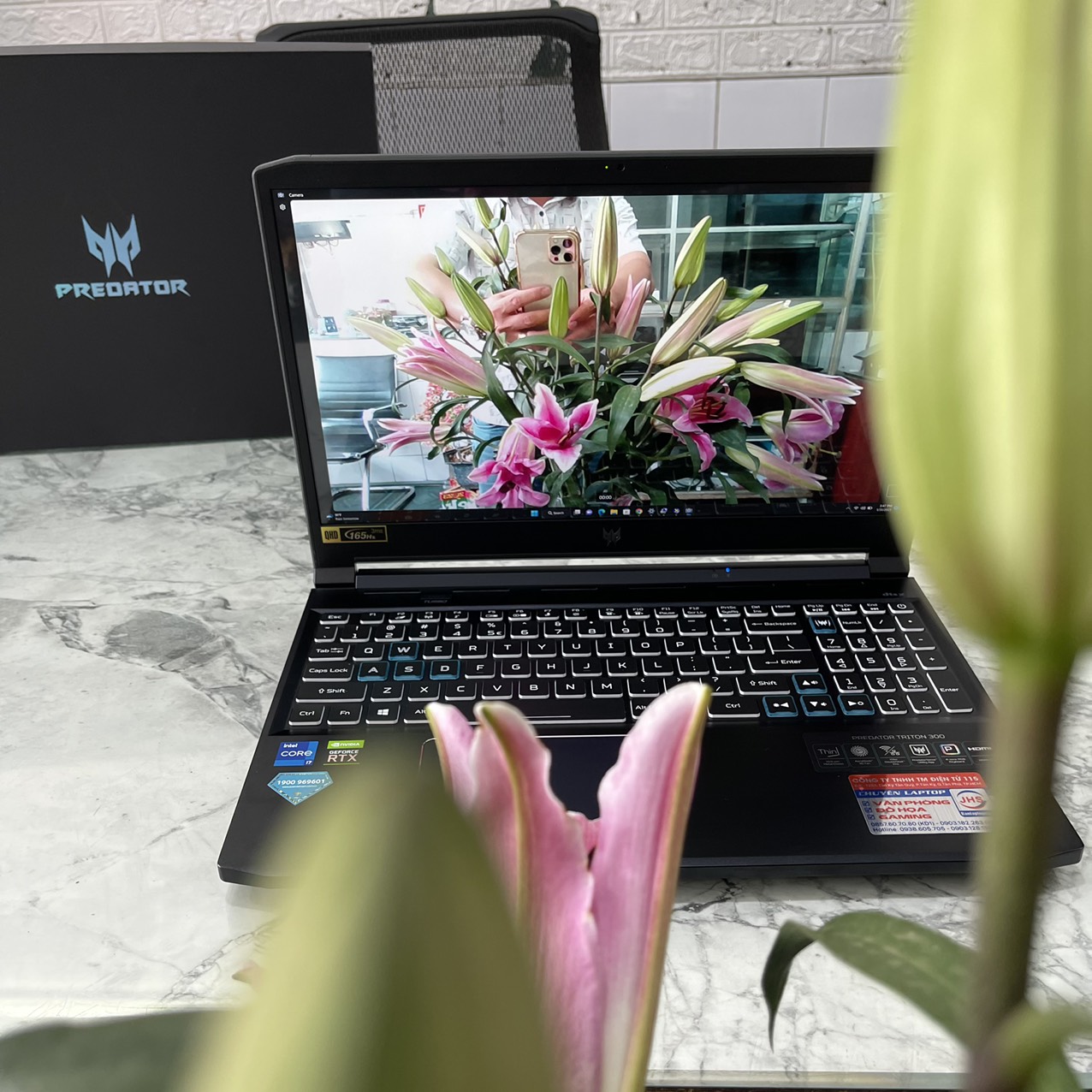 Gaming-Đồ họa Acer Predator Triton 300 PT315-53-71DJ MÁY LIKENEW (CÒN BẢO HÀNH HÃNG) Core i7-11800H RAM 16GB SSD 512GB Nvidia GeForce RTX 3070( 8GB GDDR6), Màn hình 15.6 inch QHD IPS 165Hz 