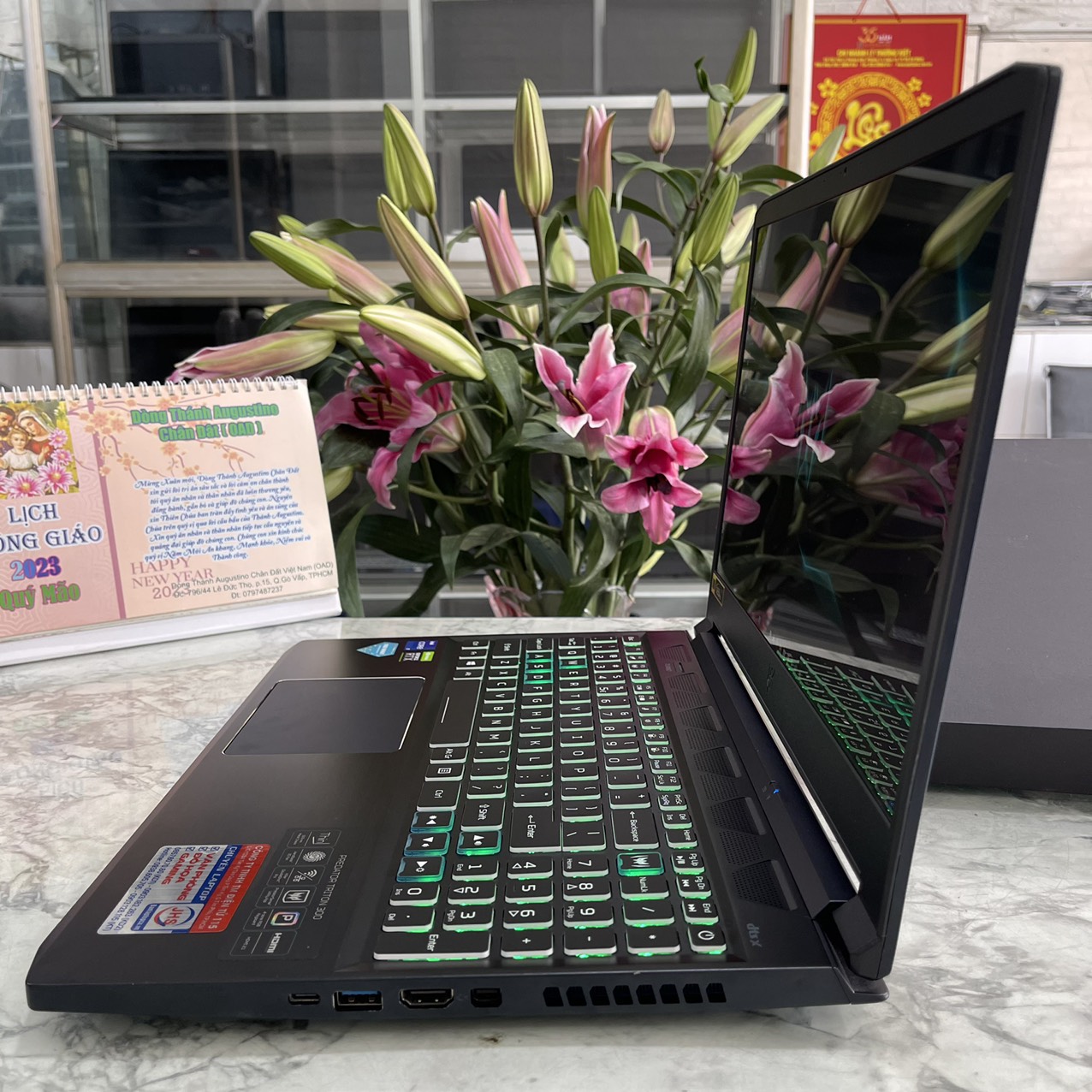 Gaming-Đồ họa Acer Predator Triton 300 PT315-53-71DJ MÁY LIKENEW (CÒN BẢO HÀNH HÃNG) Core i7-11800H RAM 16GB SSD 512GB Nvidia GeForce RTX 3070( 8GB GDDR6), Màn hình 15.6 inch QHD IPS 165Hz 