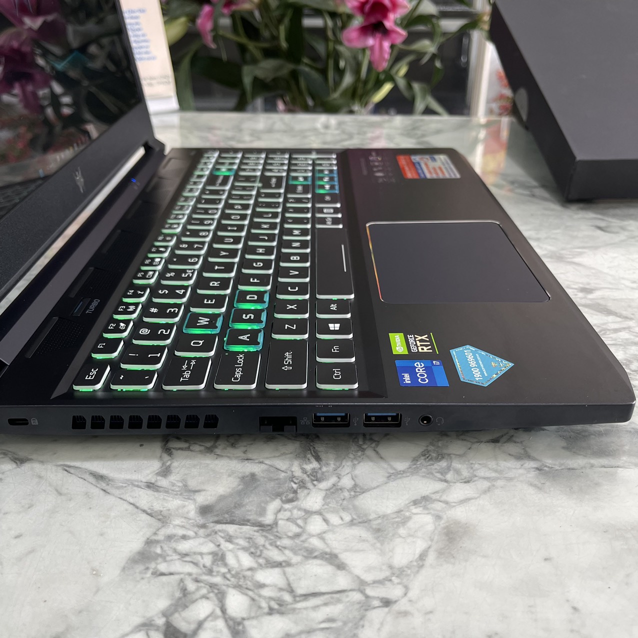 Gaming-Đồ họa Acer Predator Triton 300 PT315-53-71DJ MÁY LIKENEW (CÒN BẢO HÀNH HÃNG) Core i7-11800H RAM 16GB SSD 512GB Nvidia GeForce RTX 3070( 8GB GDDR6), Màn hình 15.6 inch QHD IPS 165Hz 