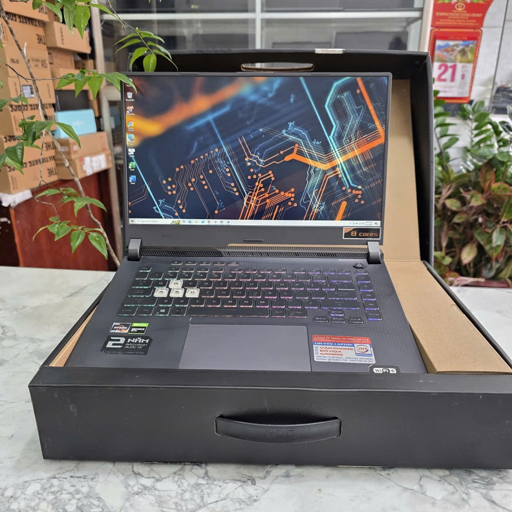 Gaming - Đồ Họa ASUS ROG Strix G15 G513IH RYZEN 7-4800H RAM 8GB SSD 512GB GTX 1650 4GB MÀN HÌNH : 15.6 IPS 144Hz
