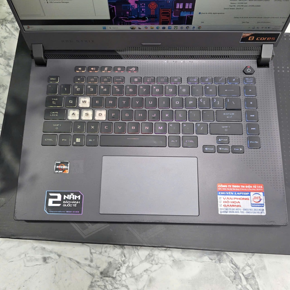 Gaming - Đồ Họa ASUS ROG Strix G15 G513IH RYZEN 7-4800H RAM 8GB SSD 512GB GTX 1650 4GB MÀN HÌNH : 15.6 IPS 144Hz