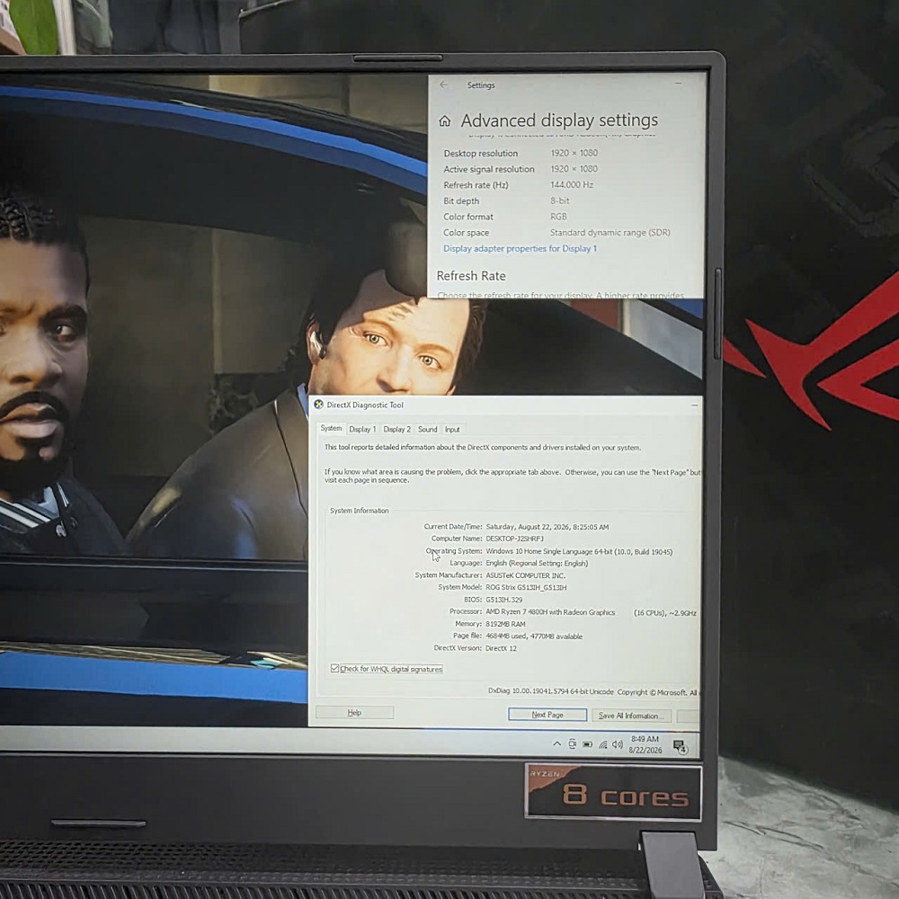 Gaming - Đồ Họa ASUS ROG Strix G15 G513IH RYZEN 7-4800H RAM 8GB SSD 512GB GTX 1650 4GB MÀN HÌNH : 15.6 IPS 144Hz